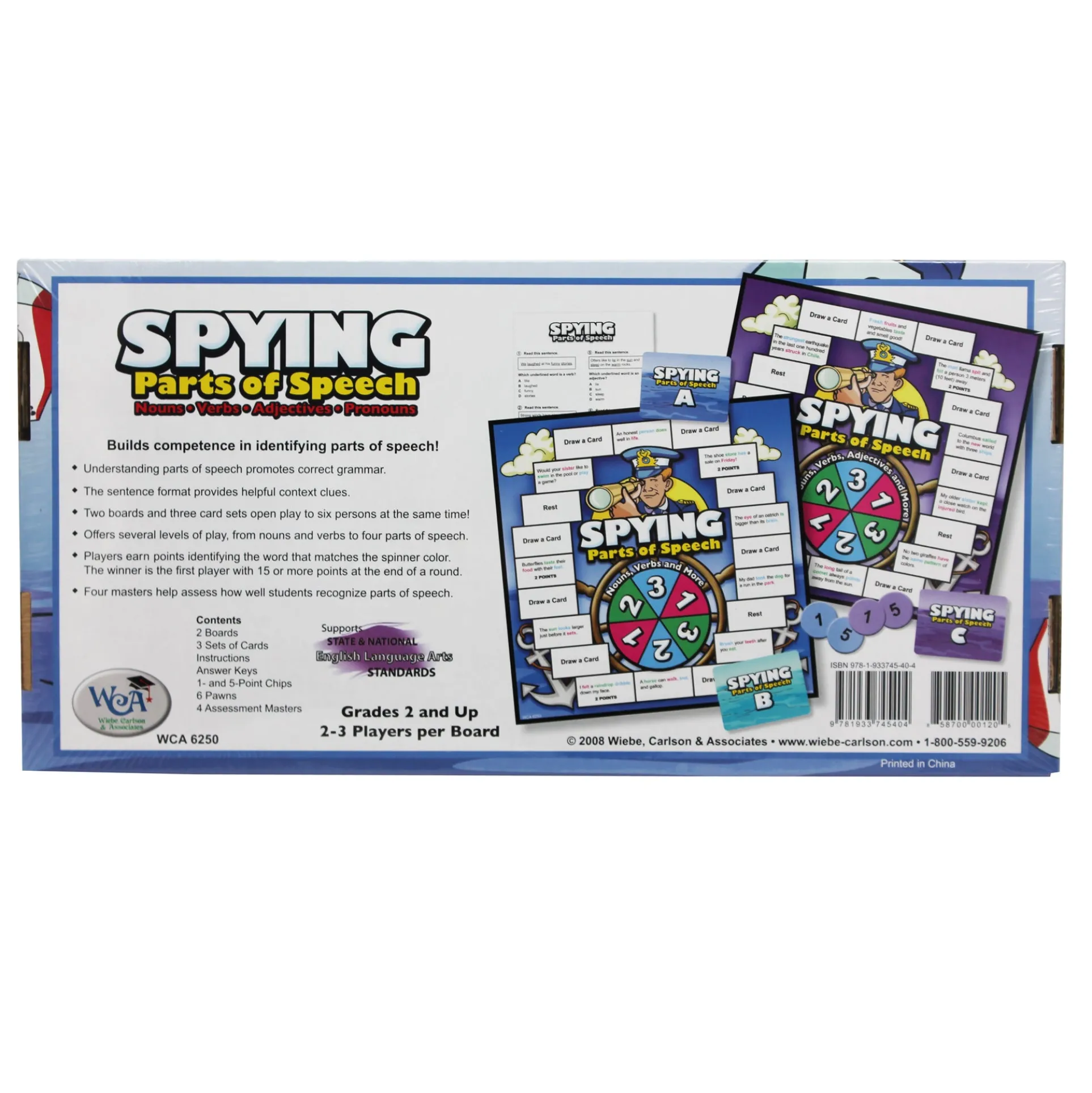 Learning Advantage Spying Parts of Speech - Grammar Board Game