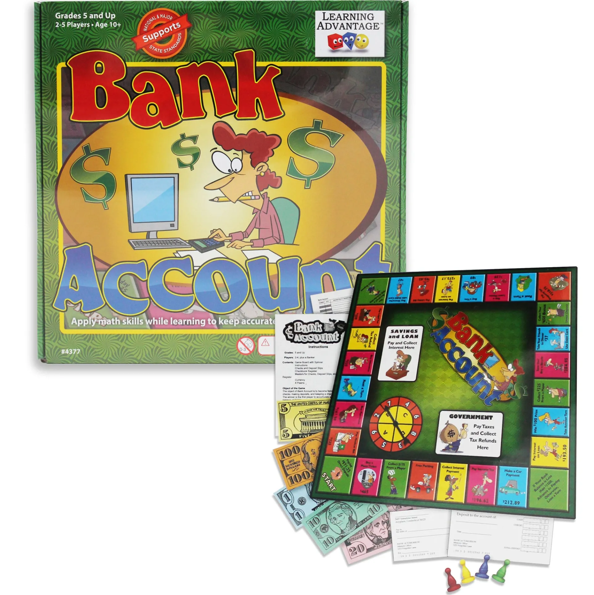 Learning Advantage Bank Account Simulation Game - Educational Financial Board Game