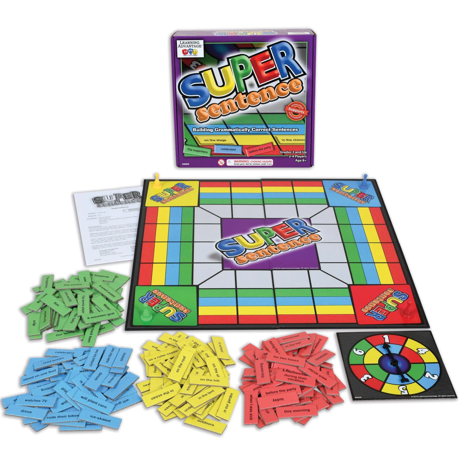 Learning Advantage Super Sentence Creation Board Game - Educational Fun