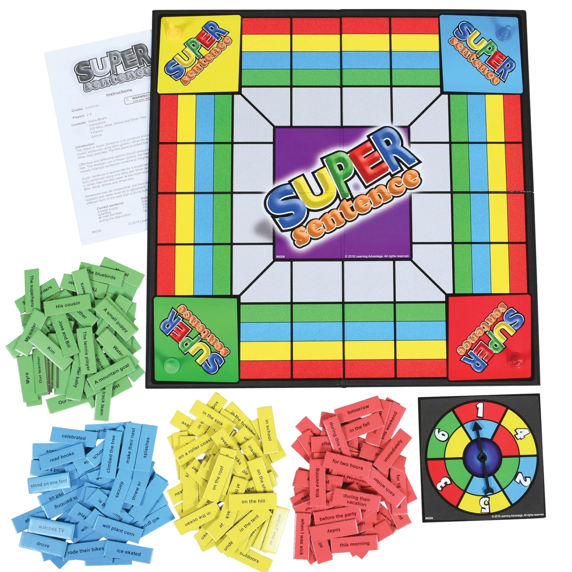 Learning Advantage Super Sentence Creation Board Game - Educational Fun