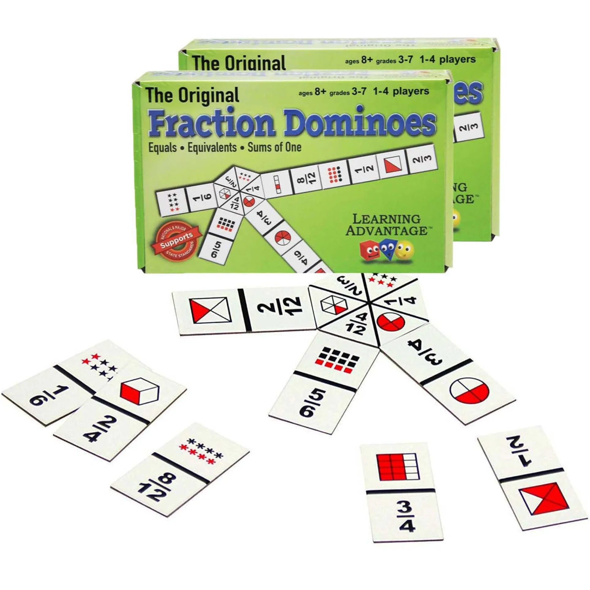 Learning Advantage Original Fraction Dominoes - Educational Math Game