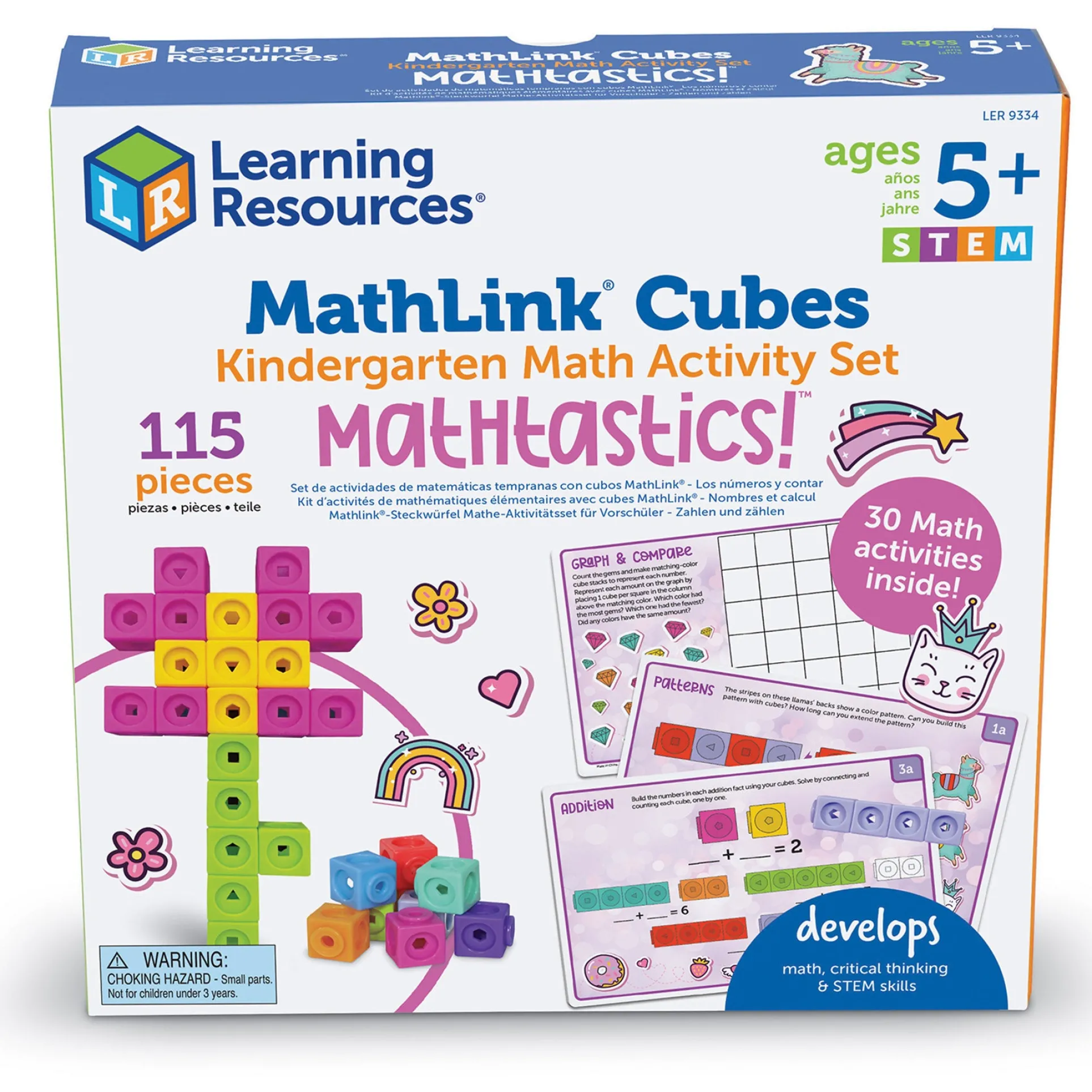 Learning Resources Mathlink Cubes - Kindergarten Math Activity Set - Mathatics!