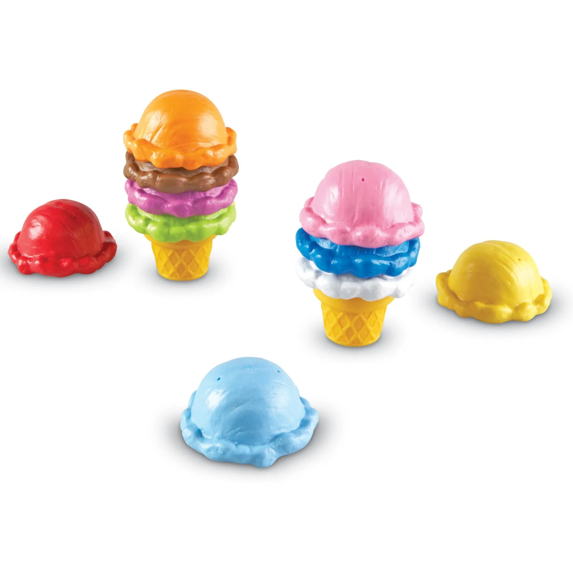 Learning Resources Smart Snacks Rainbow Color Cones - Ice Cream Stacking Toy