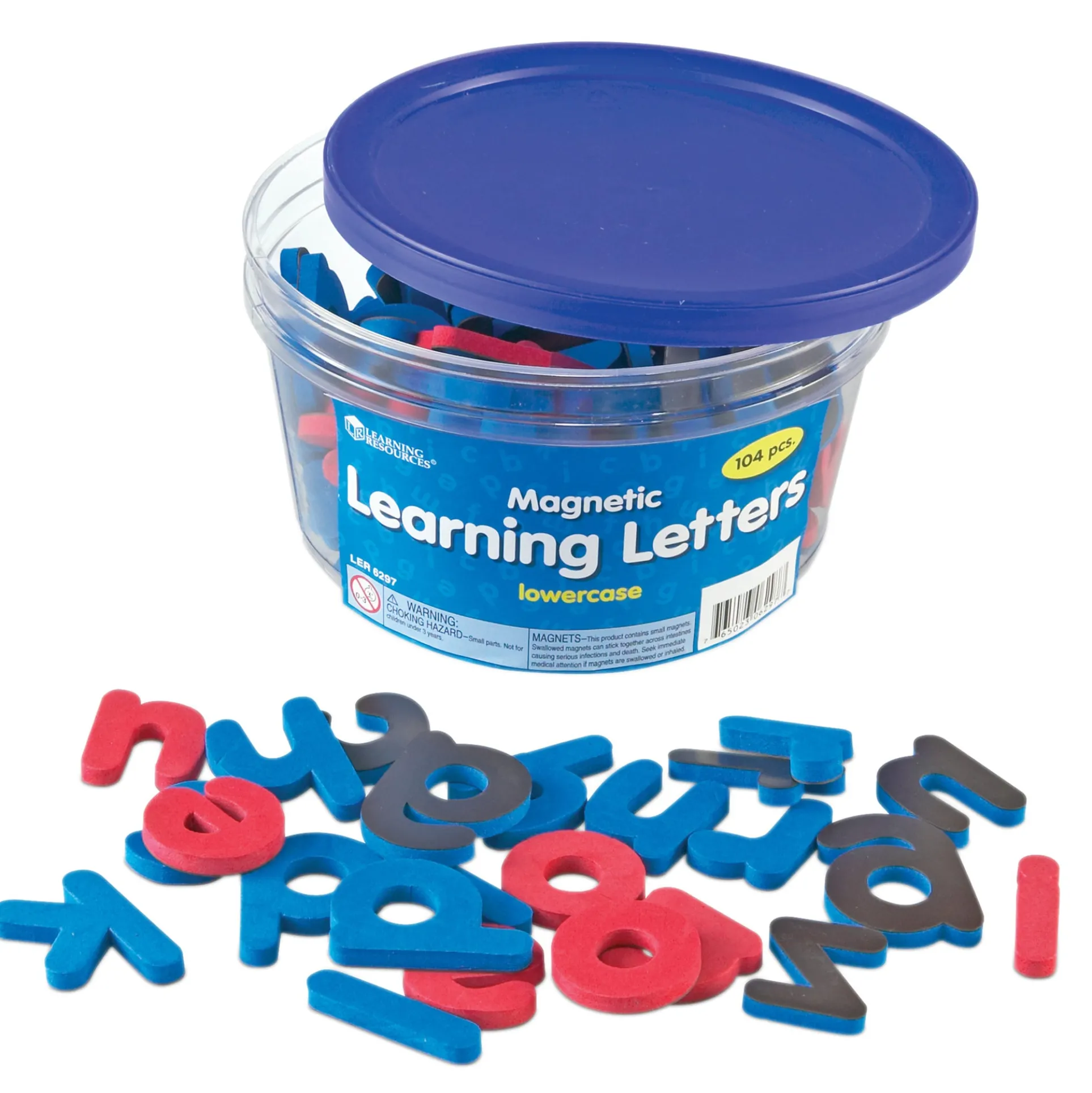 Learning Resources Magnetic Soft Foam Learning Letters - Lowercase - Color Coded