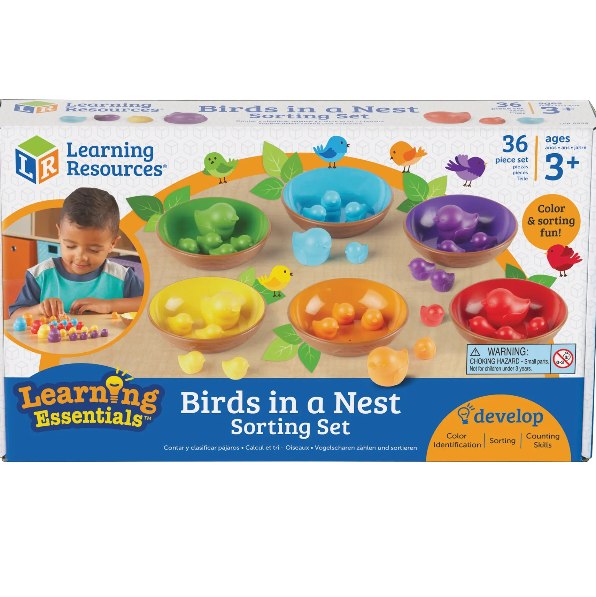 Learning Resources Birds in a Nest Sorting Set - Colorful Educational Toy