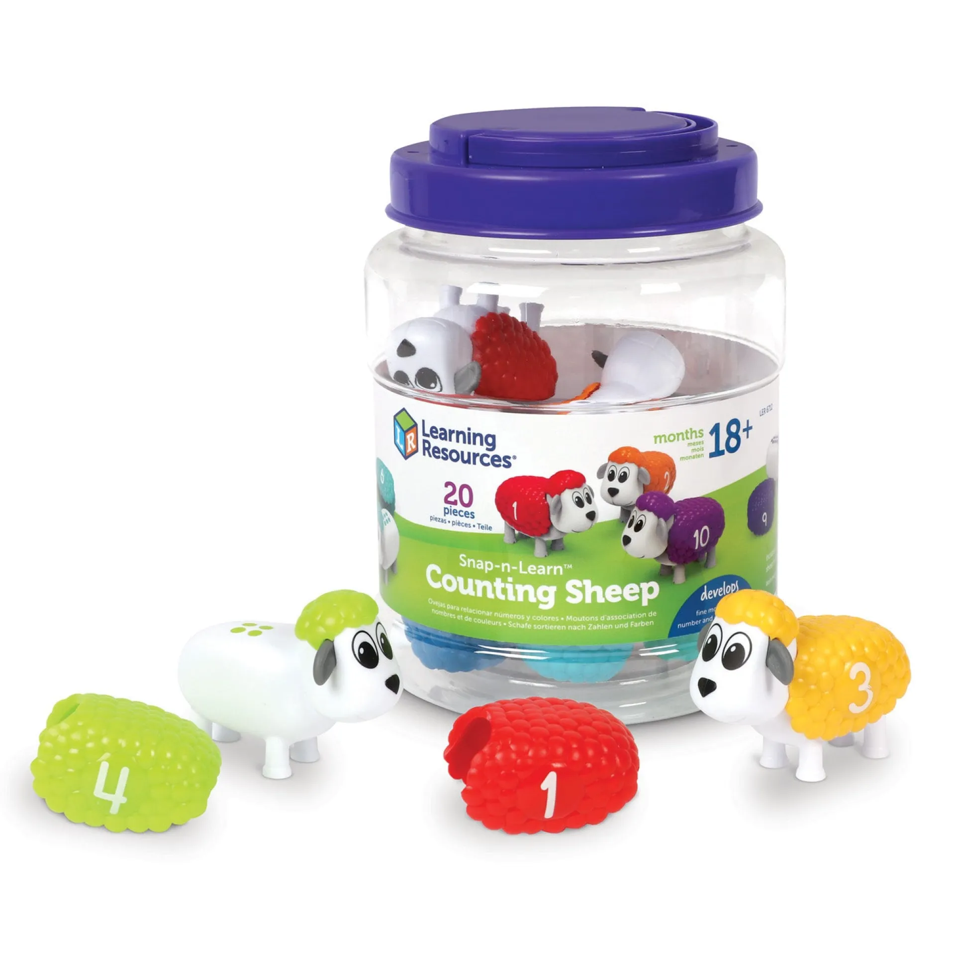 Learning Resources Snap-n-Learn Counting Sheep - Colorful Number Matching Game