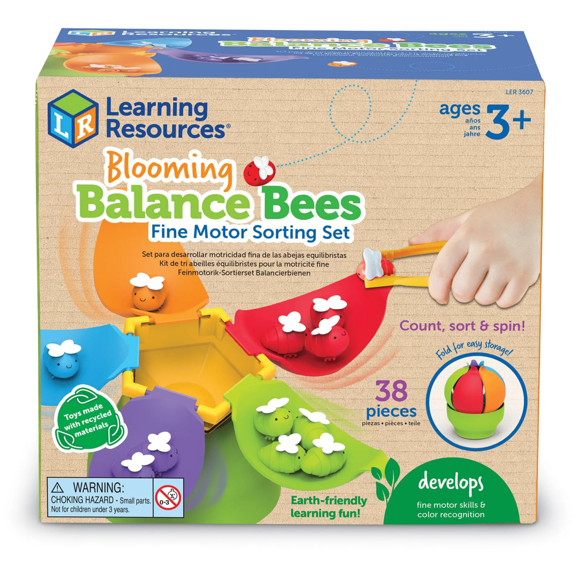 Learning Resources Balancing Bees Fine Motor Sorting Set - Eco-Friendly Learning Toy