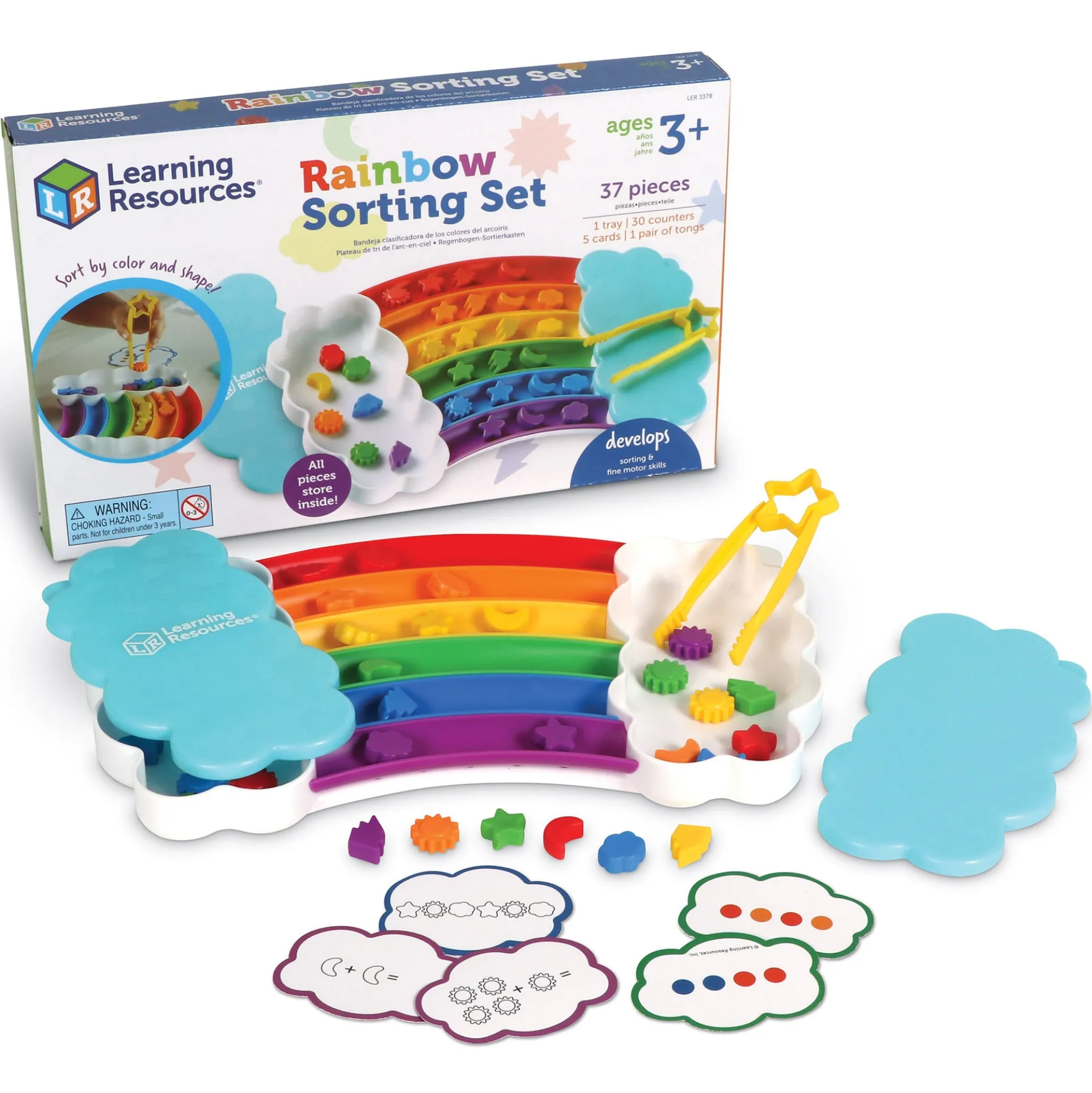 Learning Resources Rainbow Sorting Trays - Colorful Educational Toy for Early Math Skills