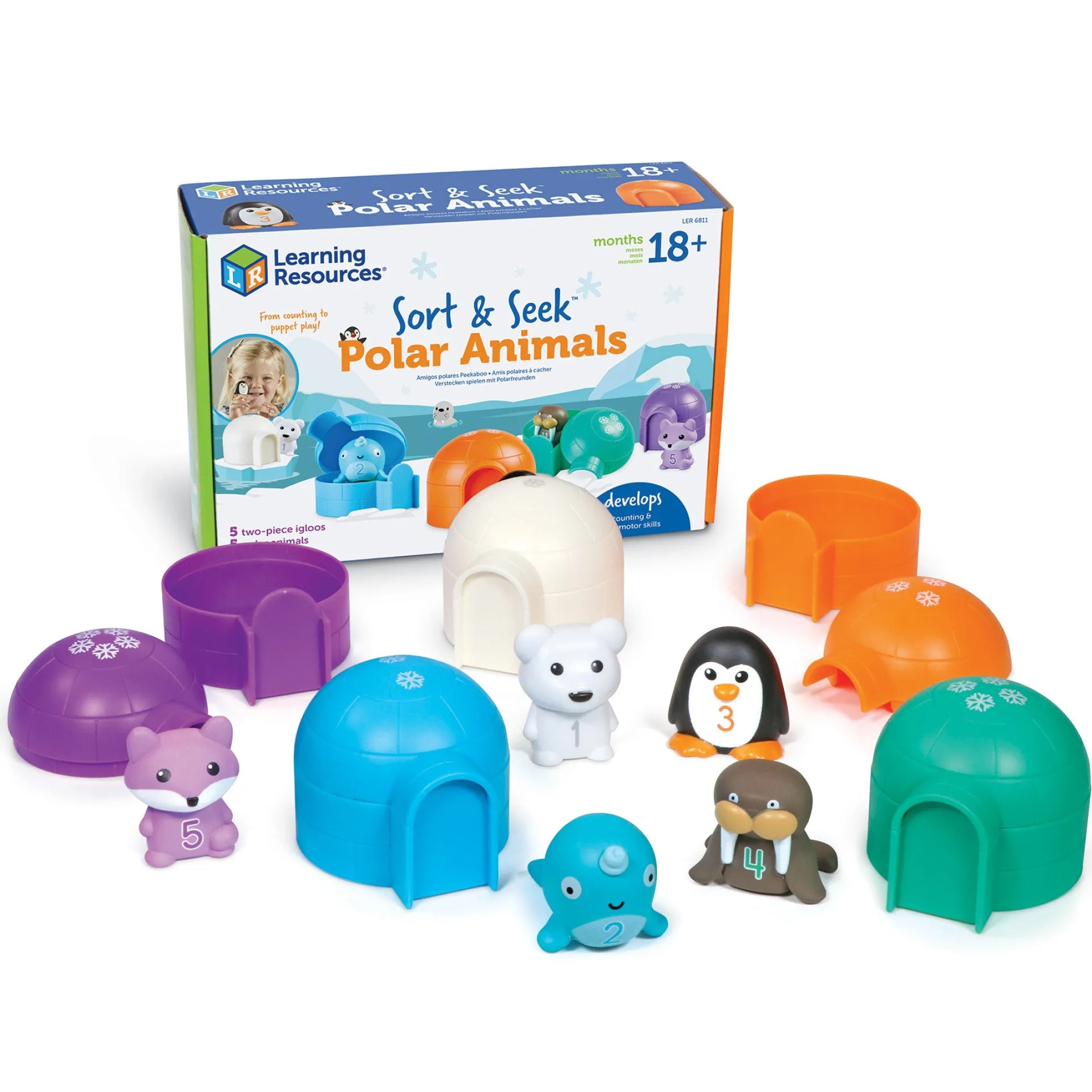Learning Resources Sort & Seek Polar Animals - Interactive Educational Toy