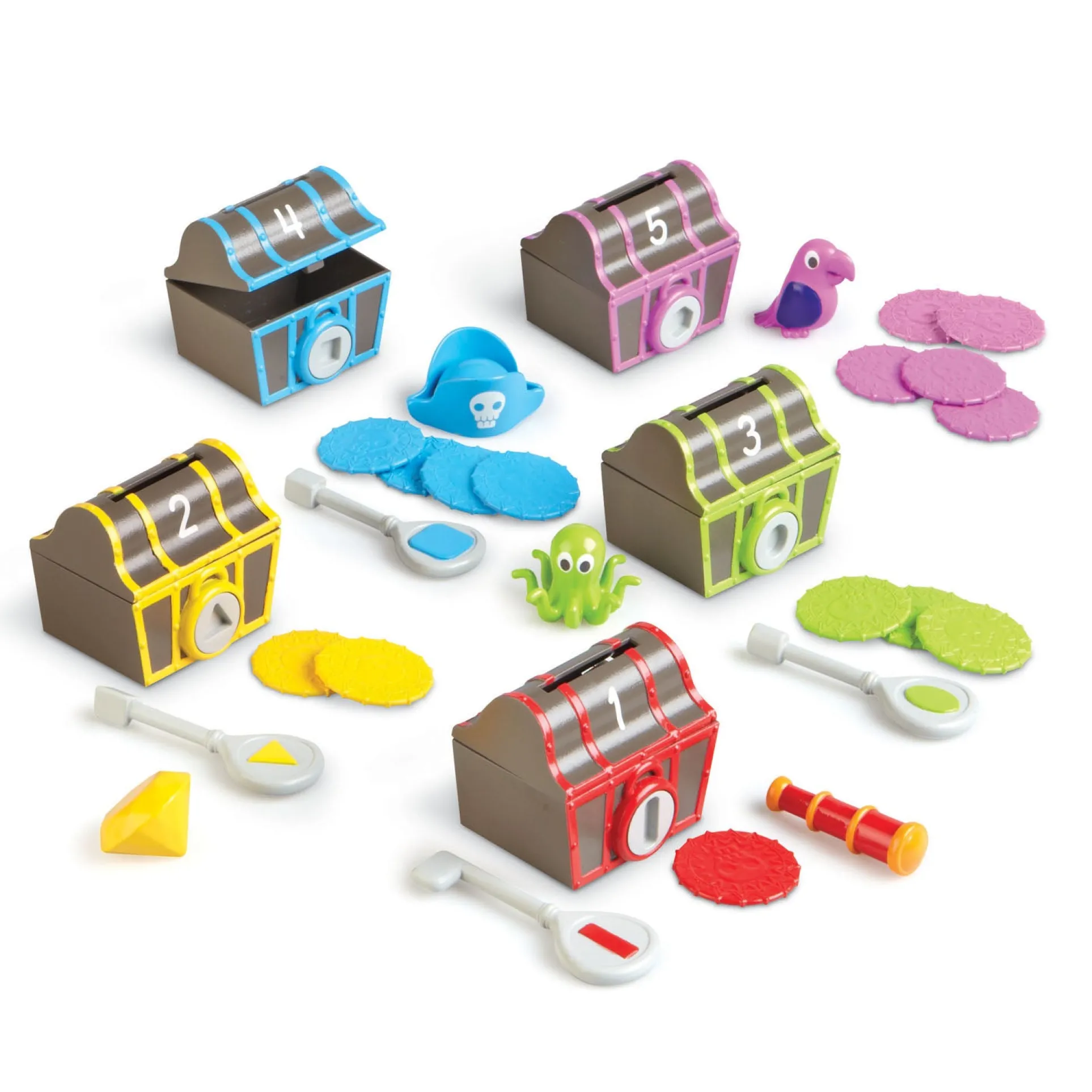 Learning Resources Sorting Surprise Treasure Chests - Color & Shape Discovery