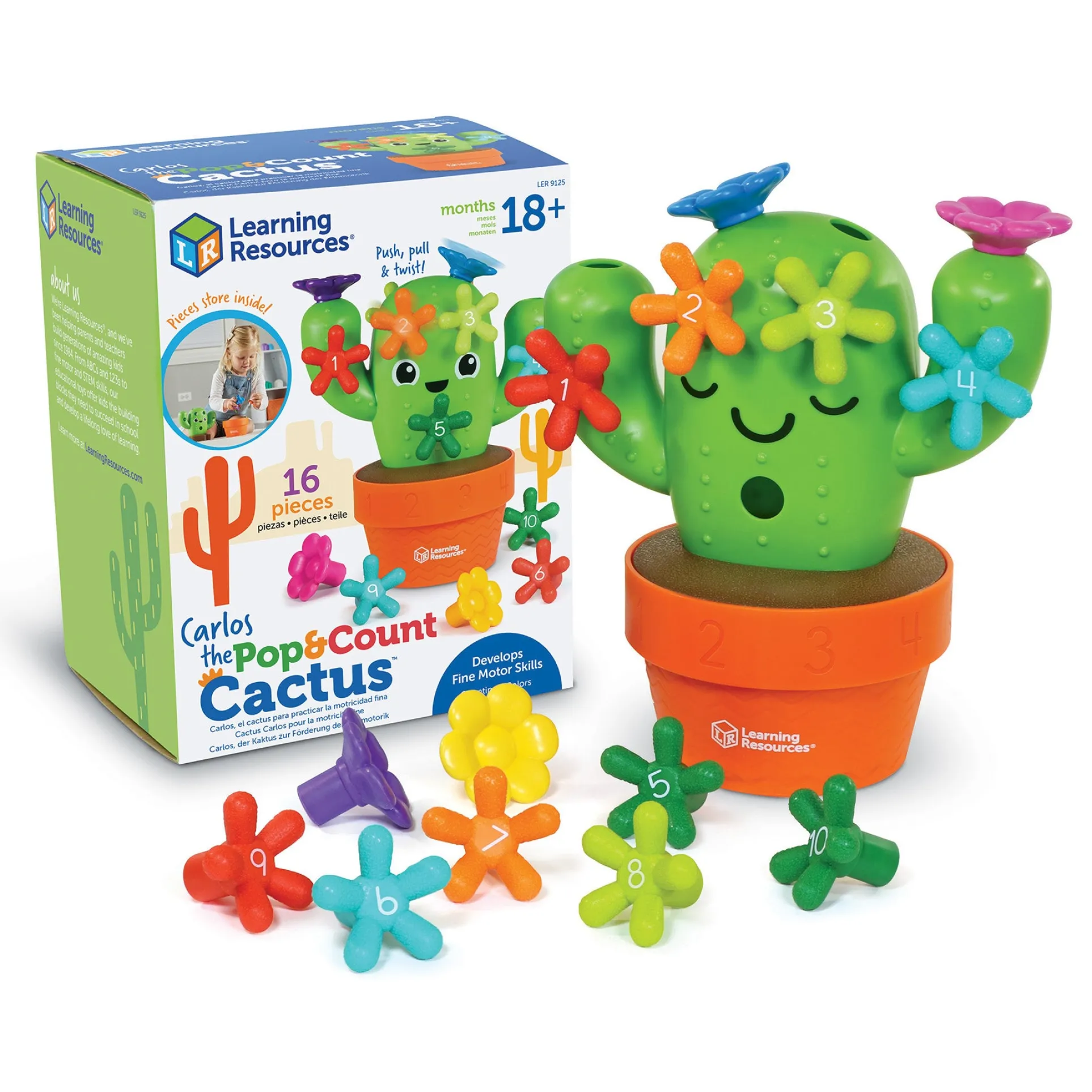 Learning Resources Carlos the Pop & Count Cactus - Interactive Counting Toy