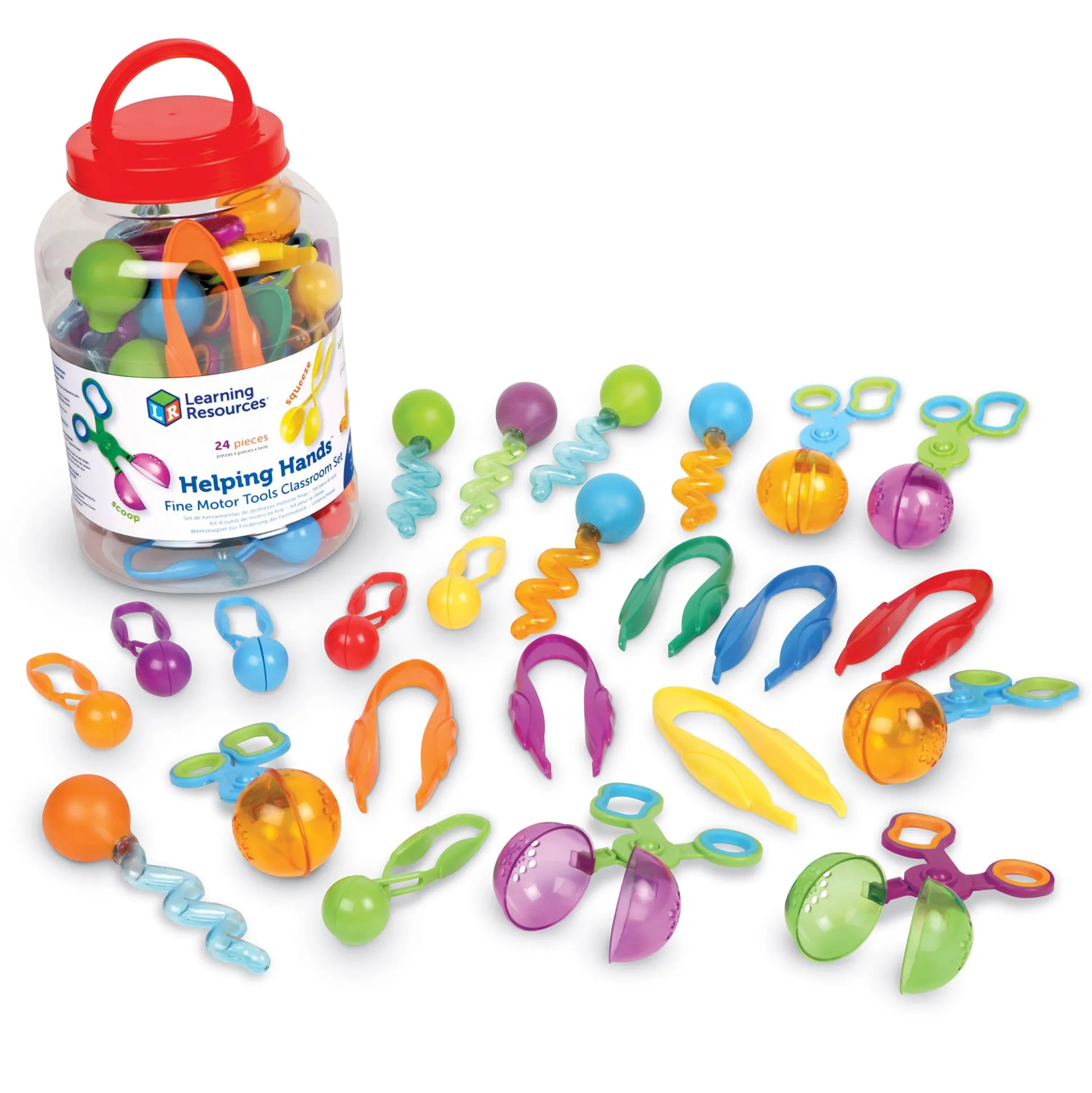 Learning Resources Helping Hands Fine Motor Tools Classroom Set - 24 Piece