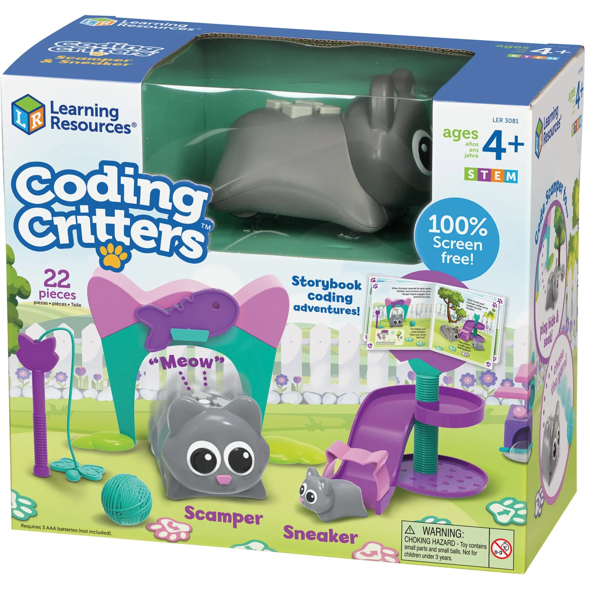 Learning Resources Coding Critiers - Scamper & Sneaker Interactive Kitten Set