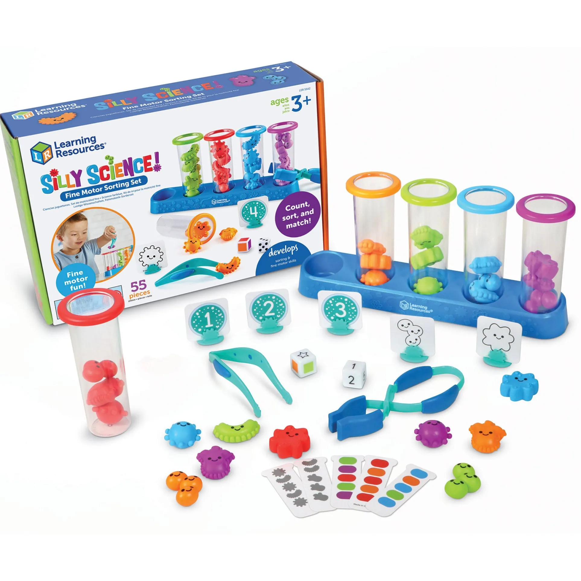 Learning Resources Silly Science - Colorful Germ Sorting Set