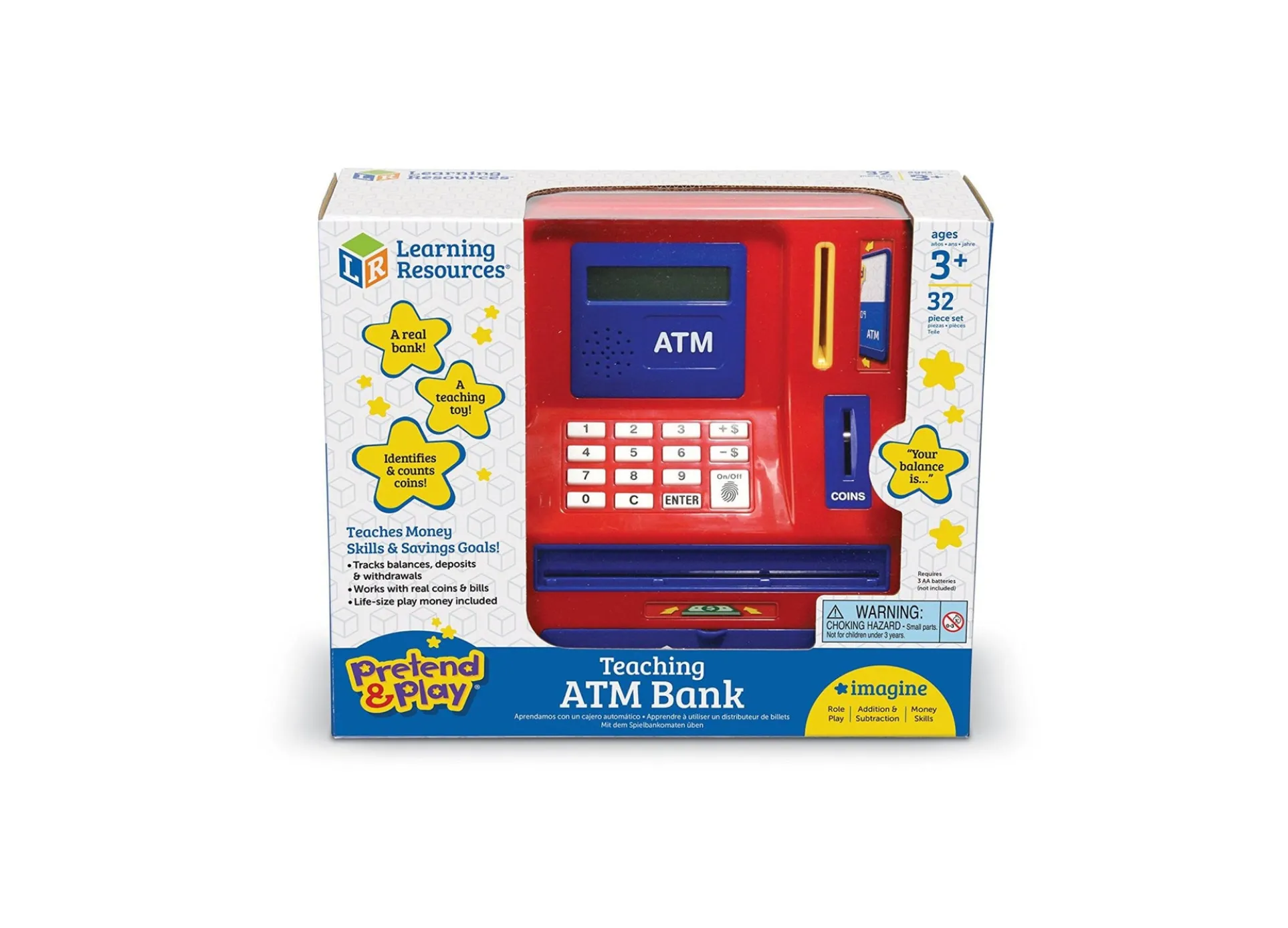 Learning Resources Pretend & Play Teaching ATM Bank - Interactive Educational Toy