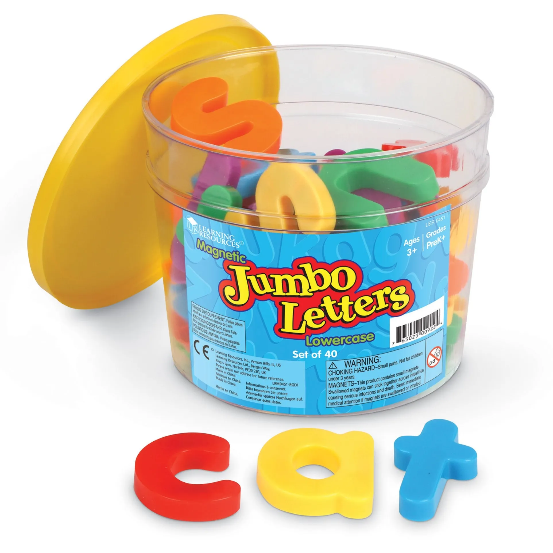 Learning Resources Jumbo Magnetic Lowercase Letters - Colorful, Oversized