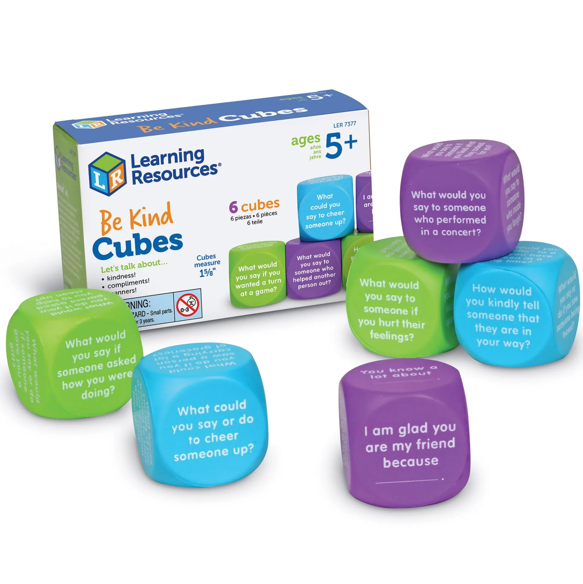 Learning Resources Be Kind Cubes - SEL Conversation Starters