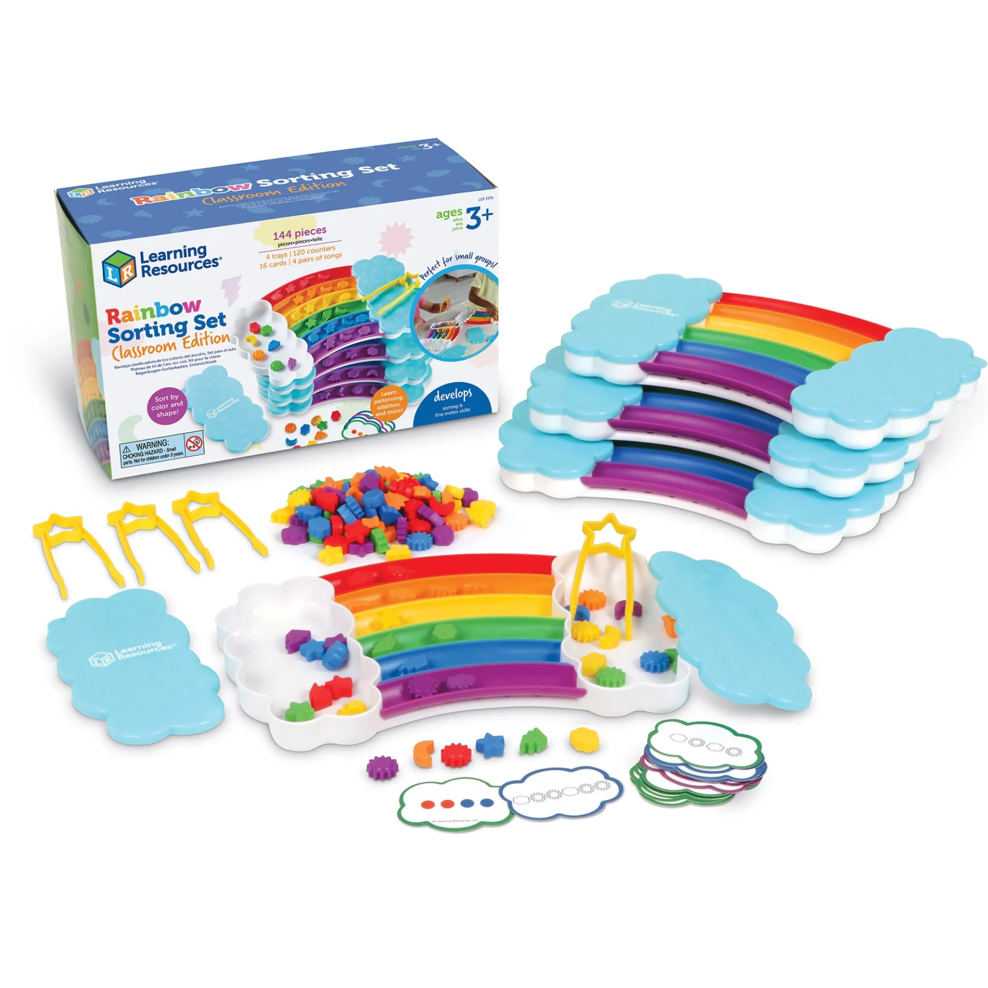 Learning Resources Rainbow Sorting Trays - Educational Classroom Set