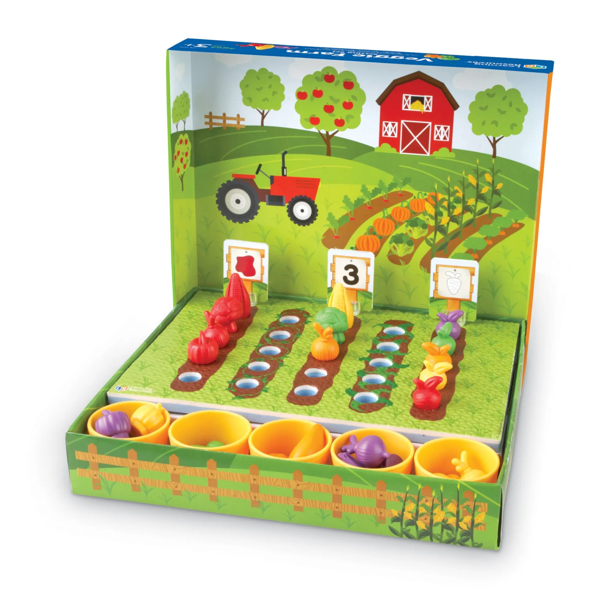 Learning Resources Veggie Farm Sorting Set - Educational Color & Counting Skills Game
