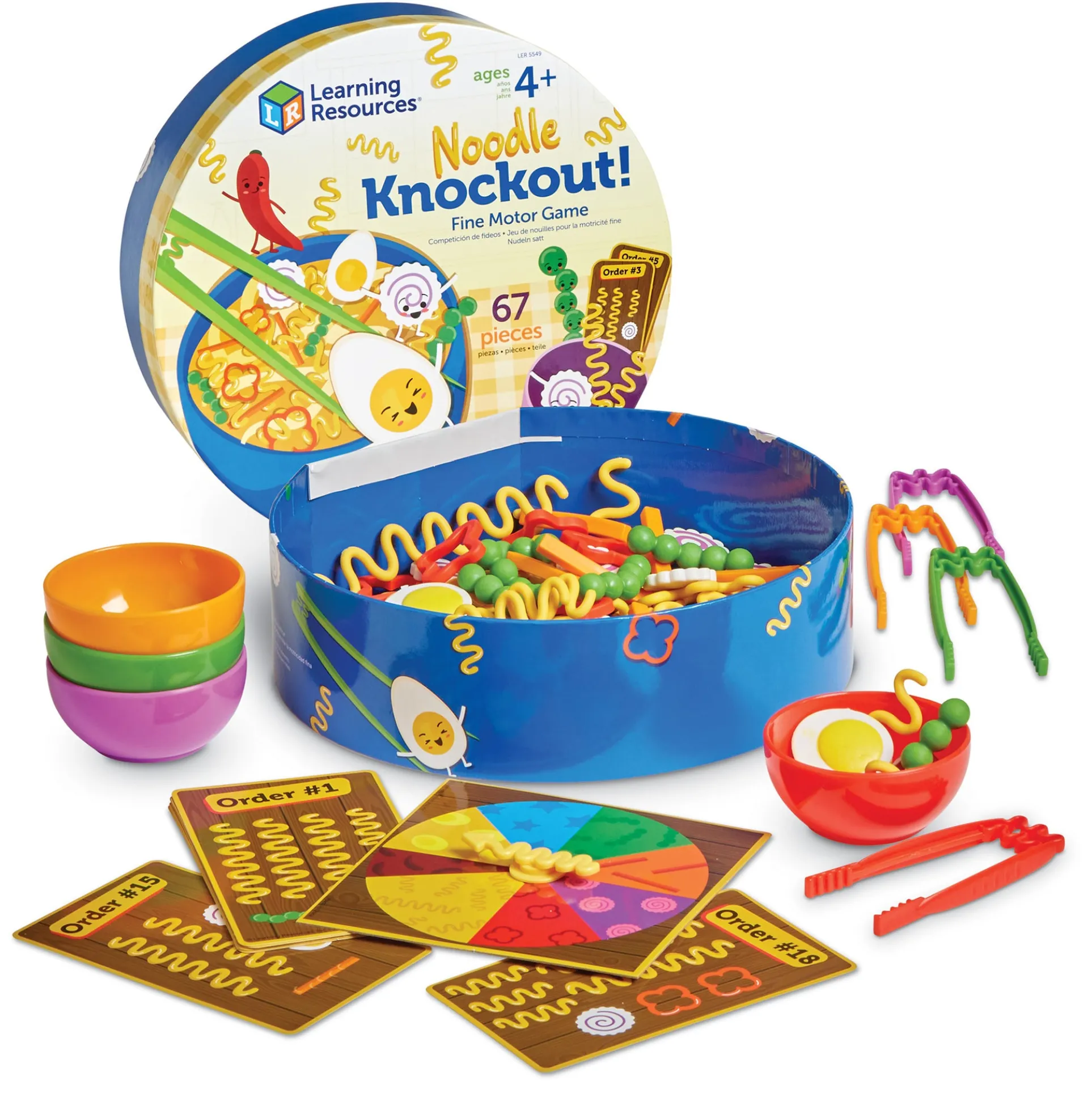 Learning Resources Noodle Knockout - Fine Motor & Color Skills Game