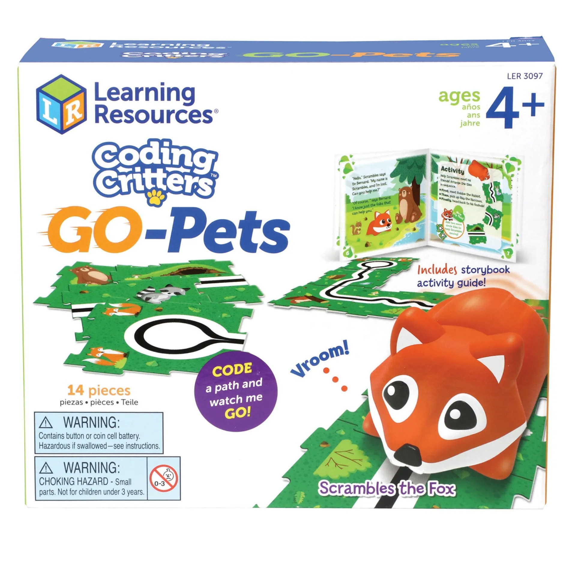 Learning Resources Coding Critters Go-Pets - Scrambles the Fox Coding Toy