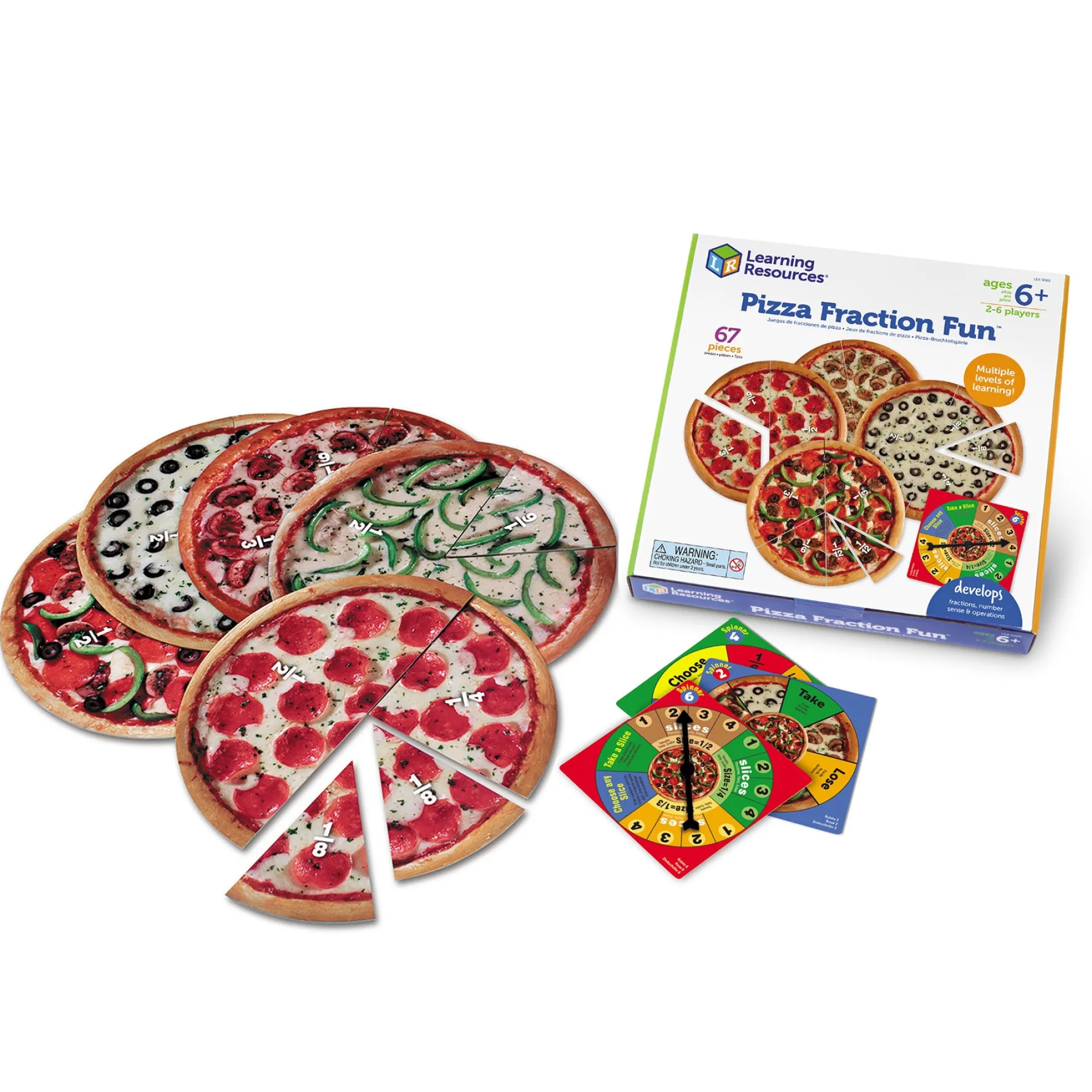 Learning Resources Pizza Fraction Fun Game - Math & Learning Toy