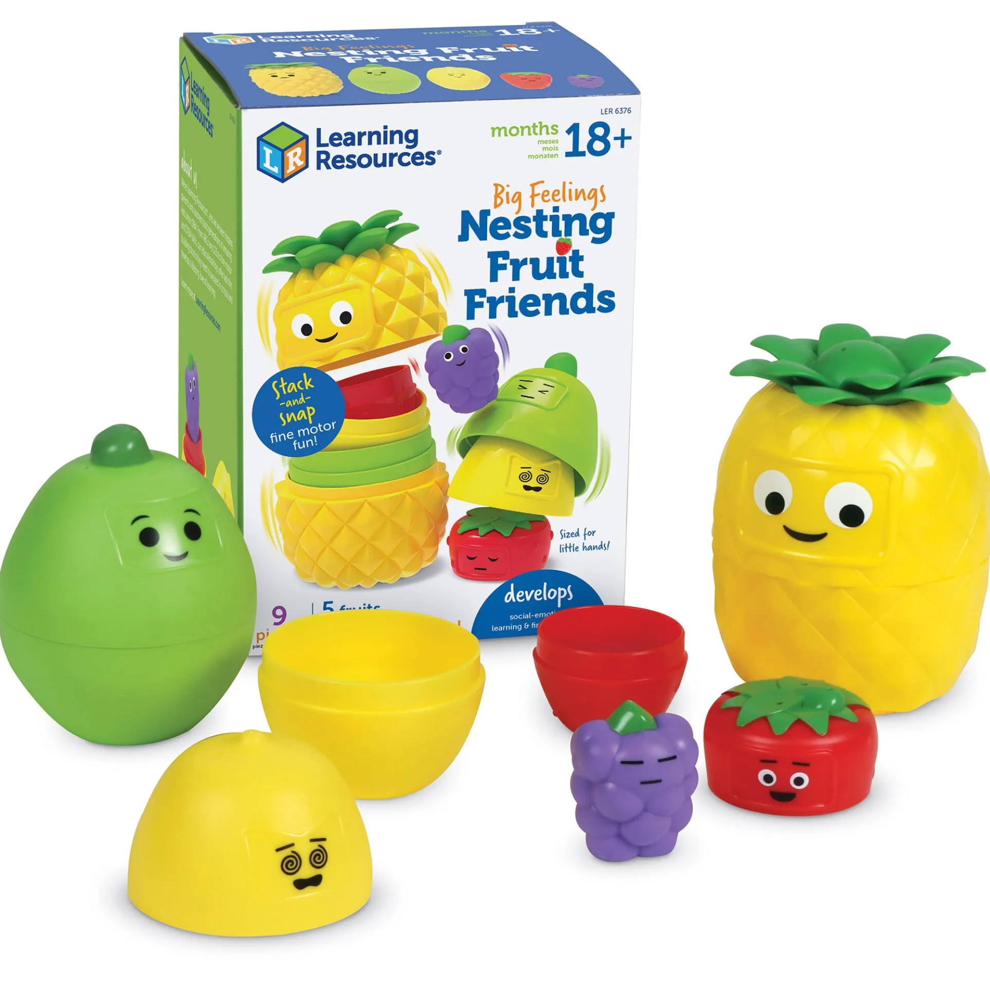Learning Resources Big Feelings Nesting Fruit Friends - Emotional Development Toy