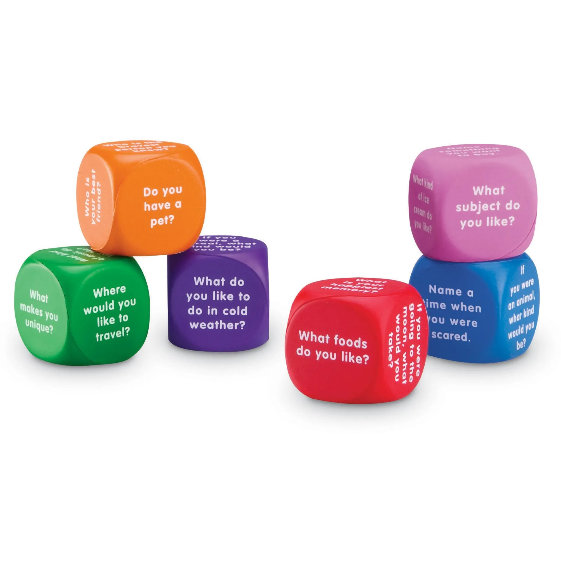 Learning Resources Conversation Cubes - Social Skill Builder, Set of 6