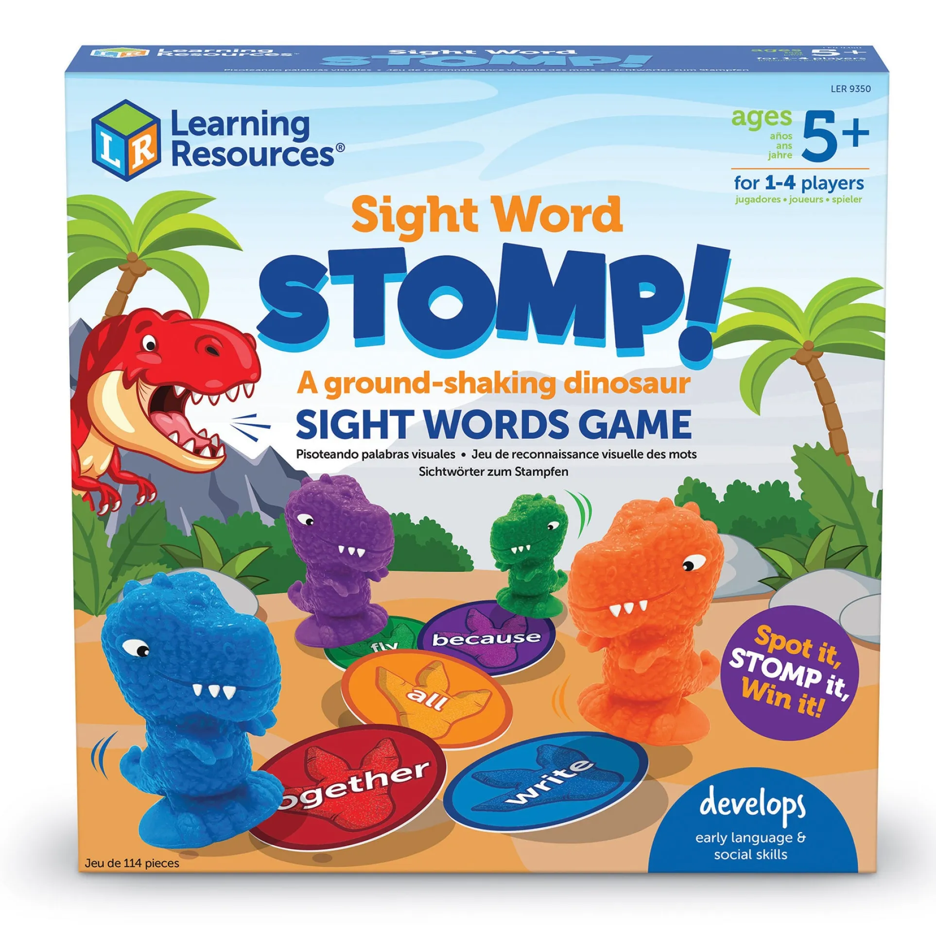 Learning Resources Sight Word Stomp - Dinosaur-Themed Reading Game