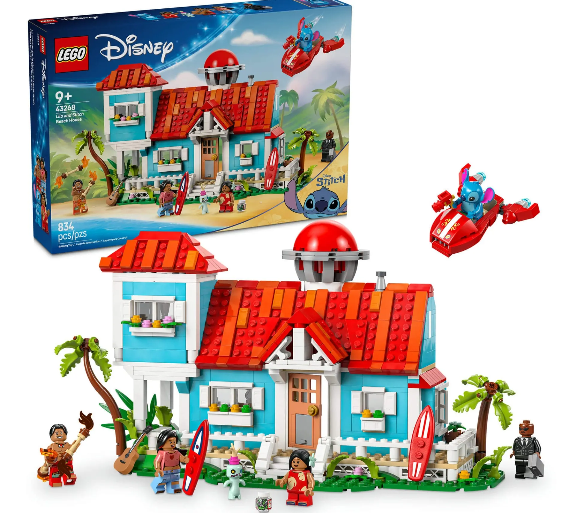 LEGO | Disney Lilo and Stitch 834-Piece Beach House Playset - Model 43268