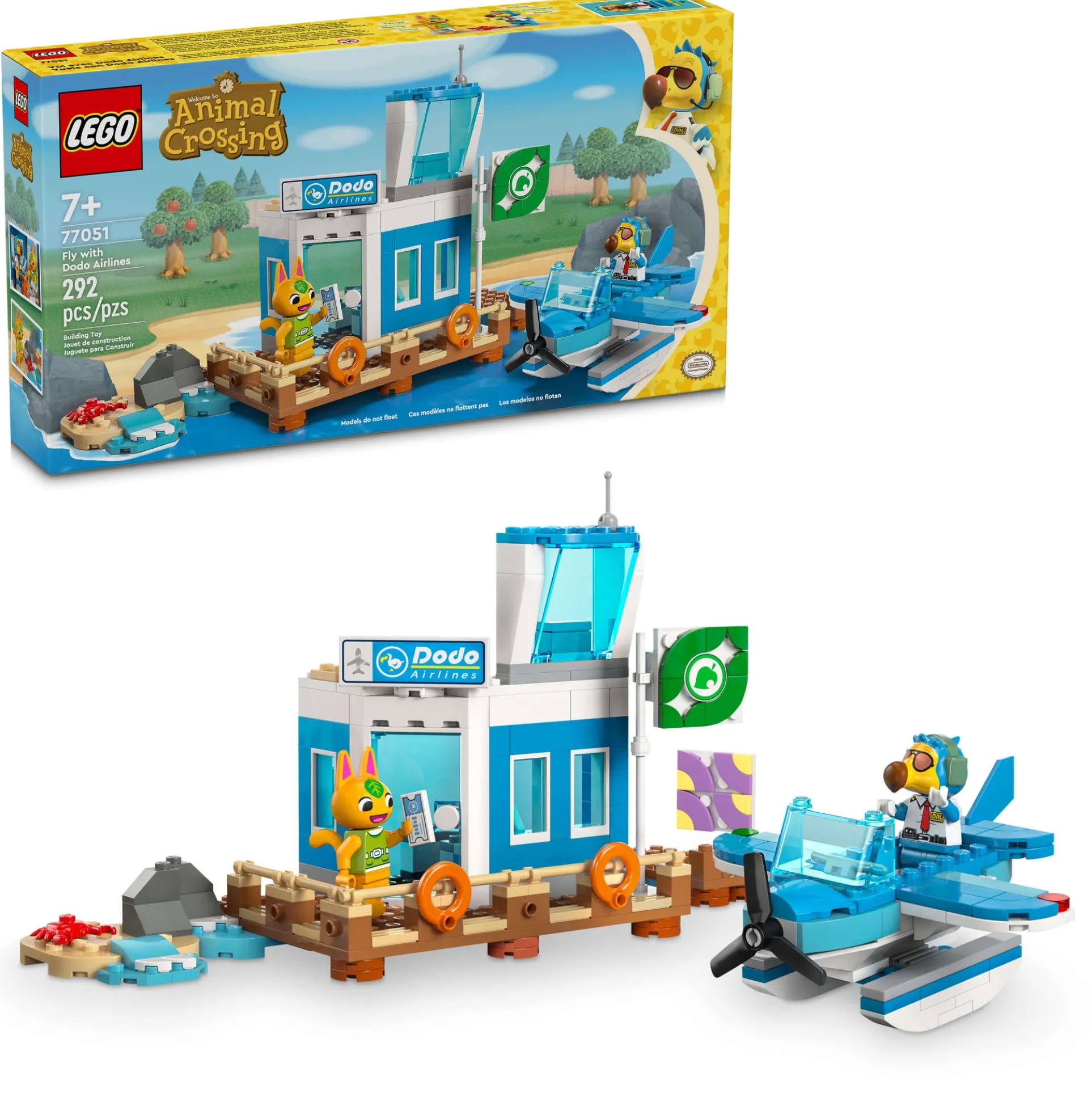 LEGO Animal Crossing Fly with Dodo Airlines Airport Toy 77051 - Colorful Island Adventure