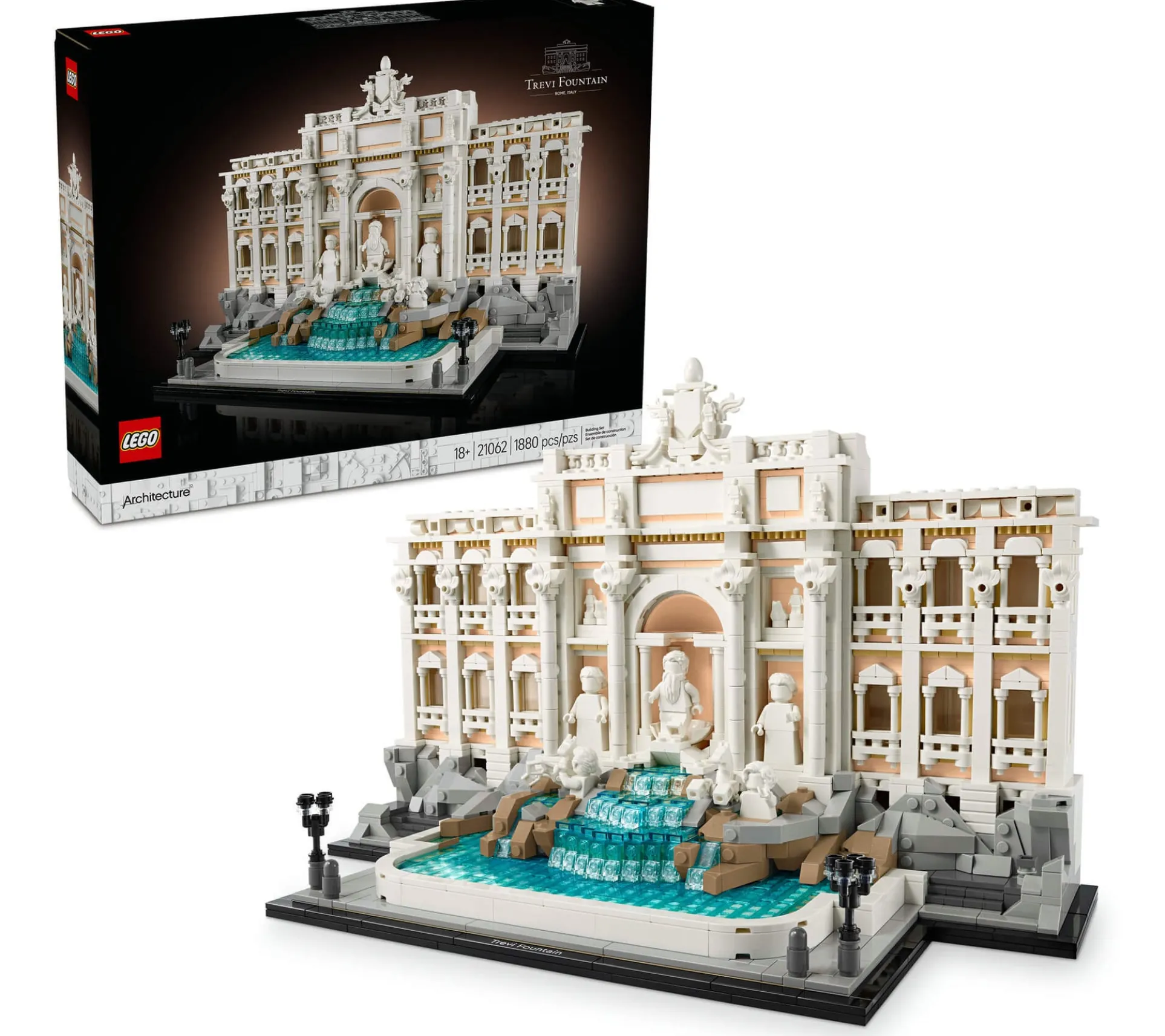 LEGO Architecture Trevi Fountain Model, 1,880-Piece Italian Landmark Set