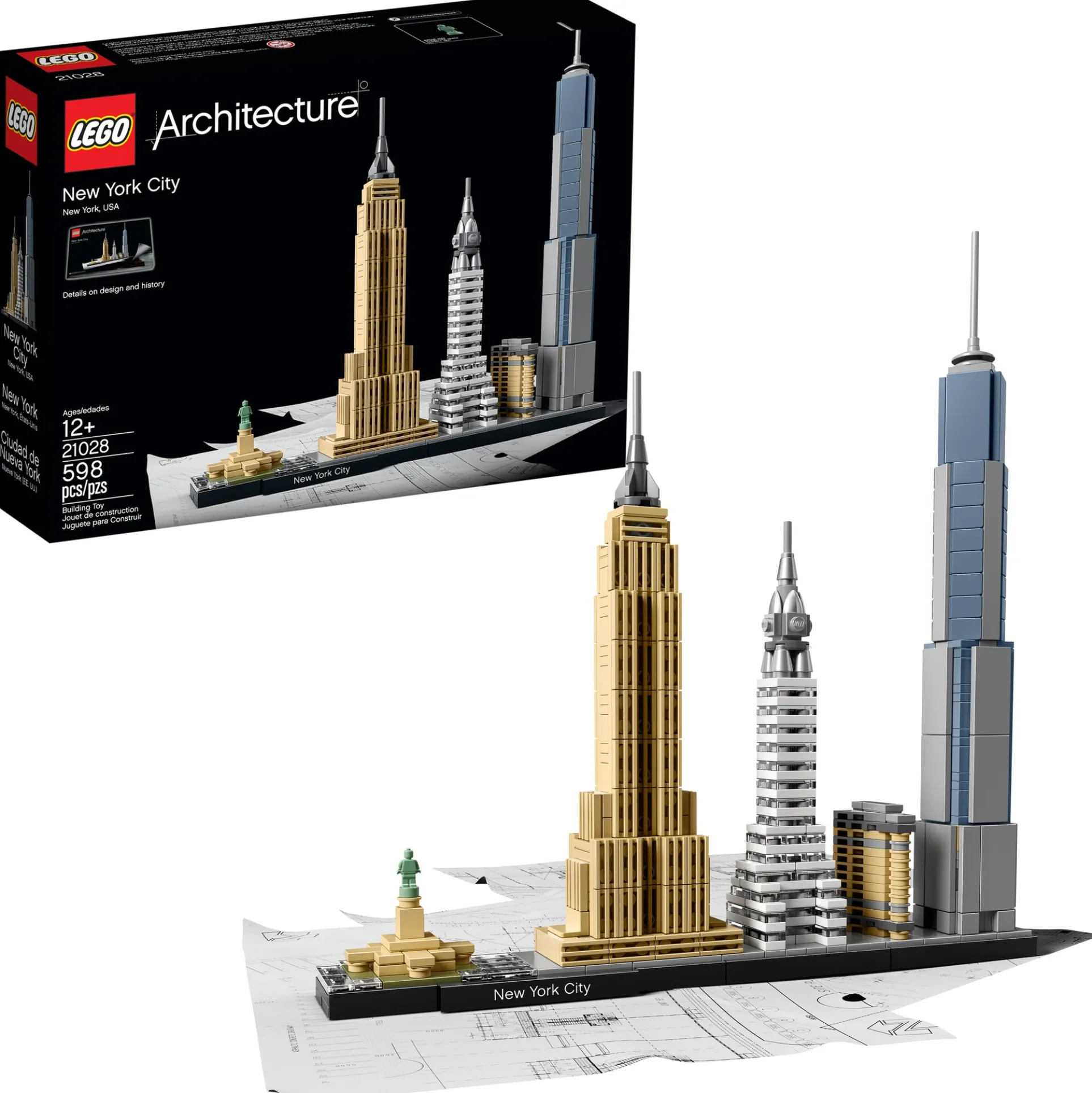 LEGO Architecture New York City Skyline 598-Piece Building Kit 21028