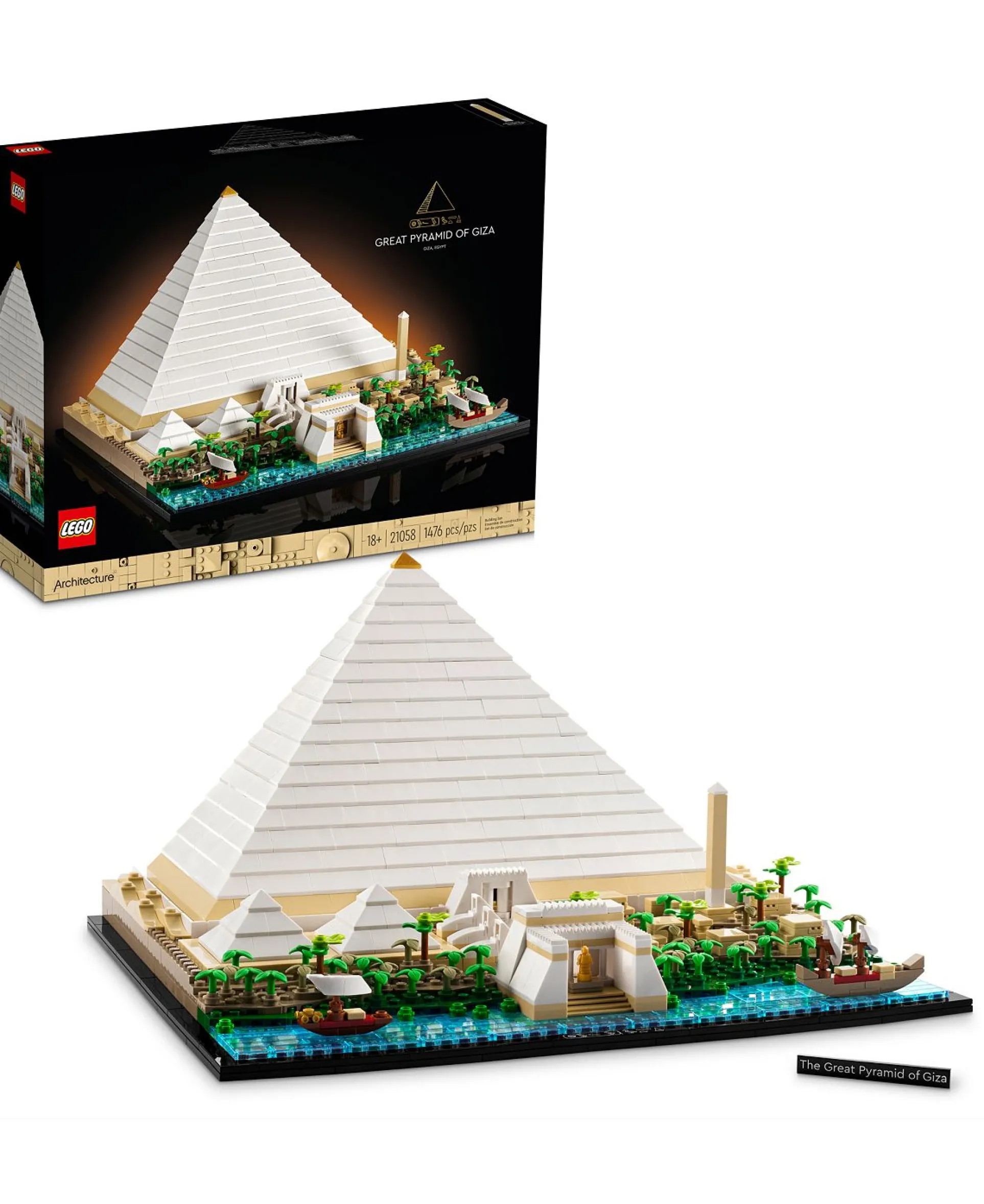 LEGO Architecture Great Pyramid of Giza Model Kit - 1476 Pieces