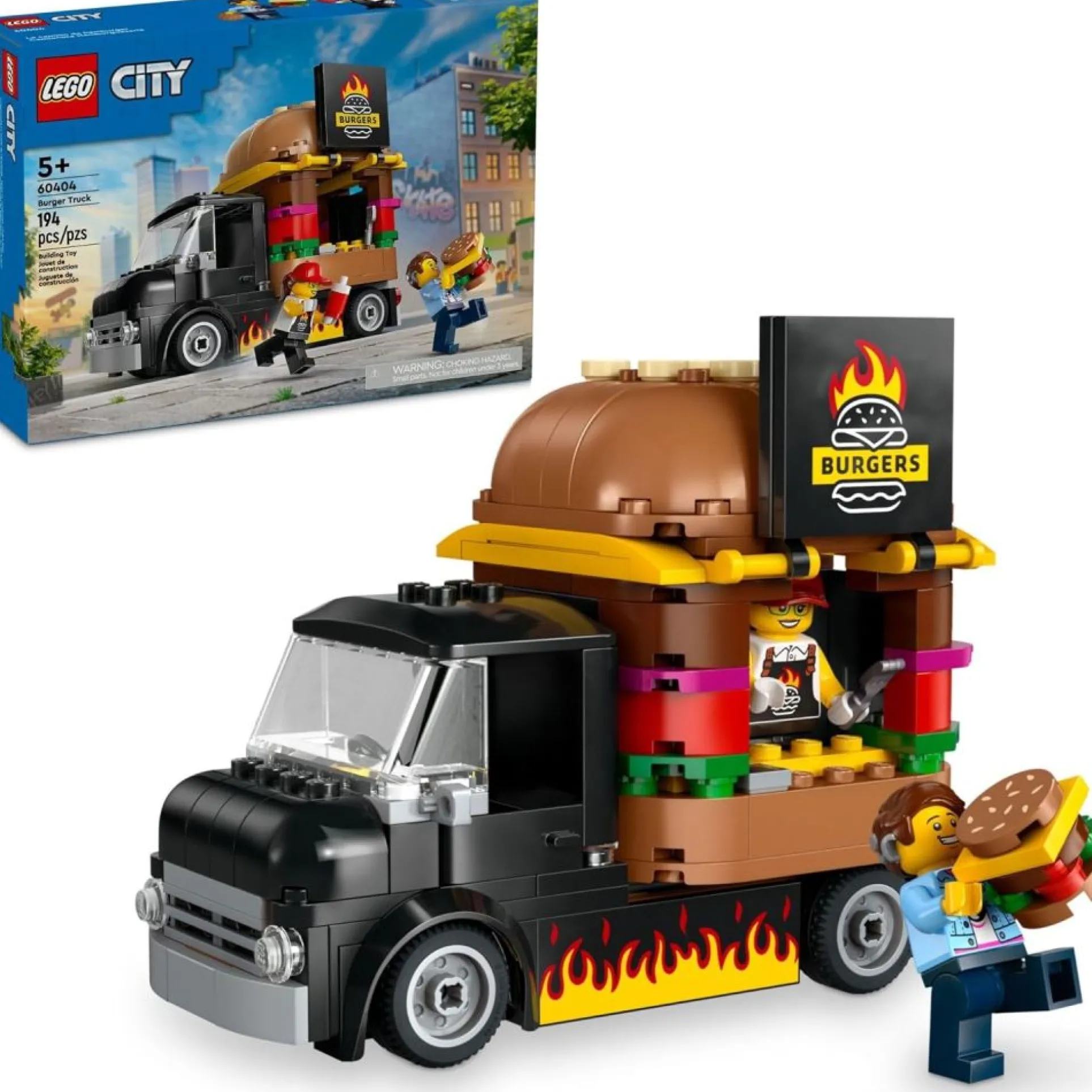 LEGO City Burger Truck 194-Piece Play Set for Kids
