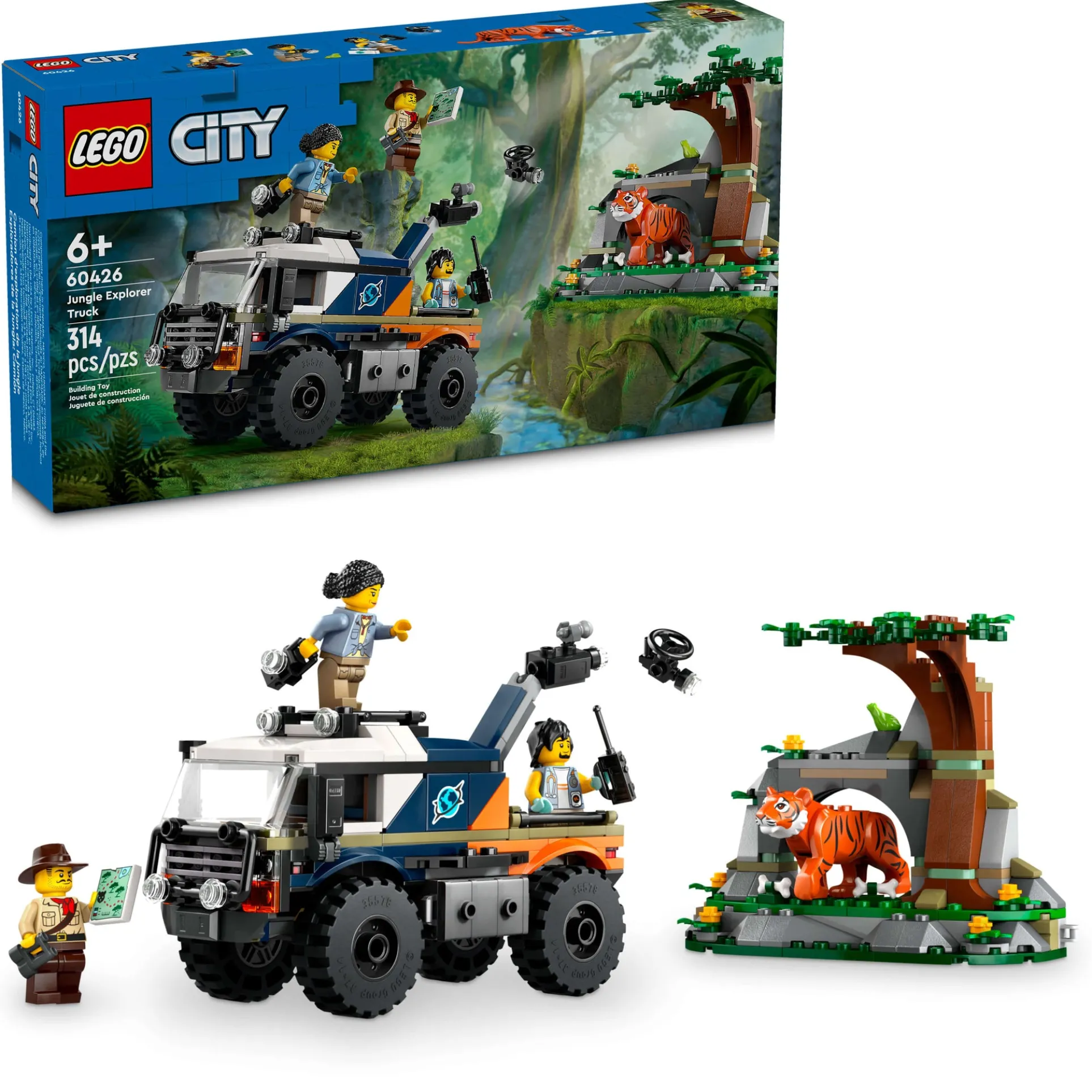 LEGO City Jungle Explorer Off-Road Truck 314-Piece Play Set