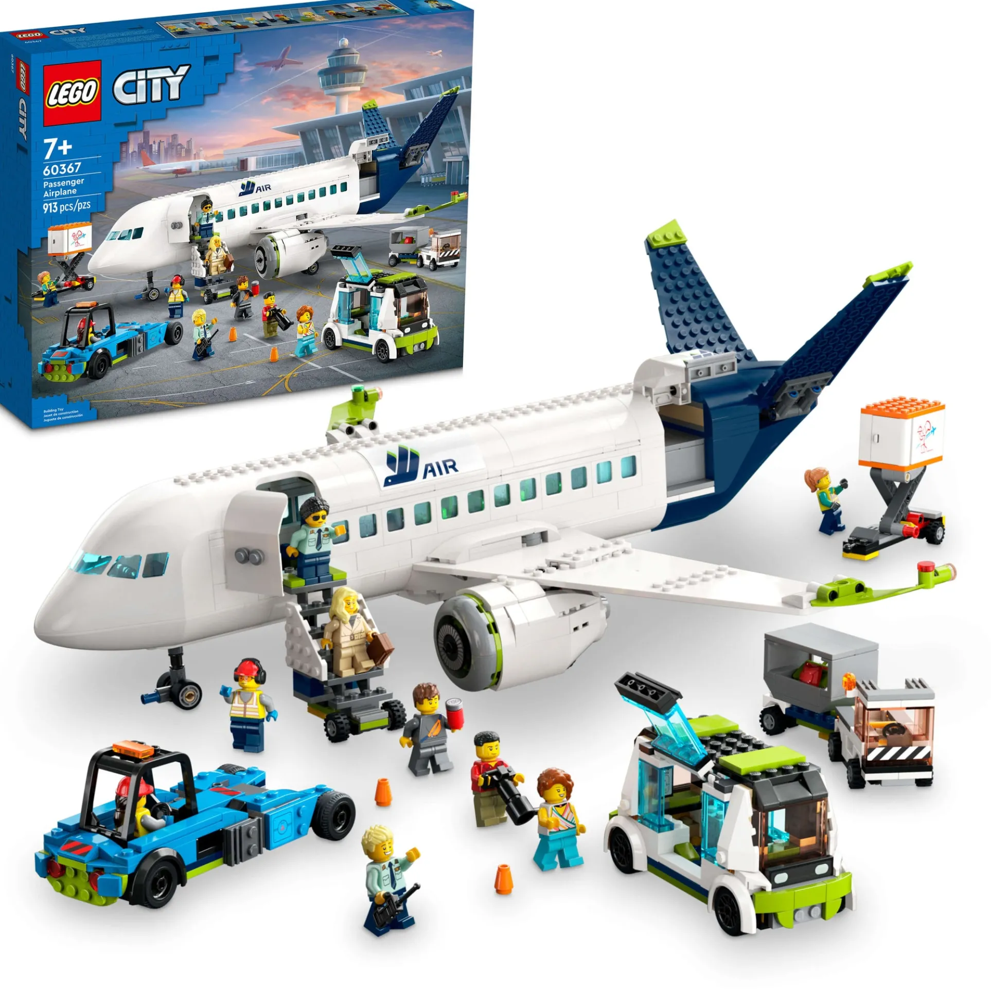 LEGO City Passenger Airplane 60367 Building Toy Set - 930 Pieces