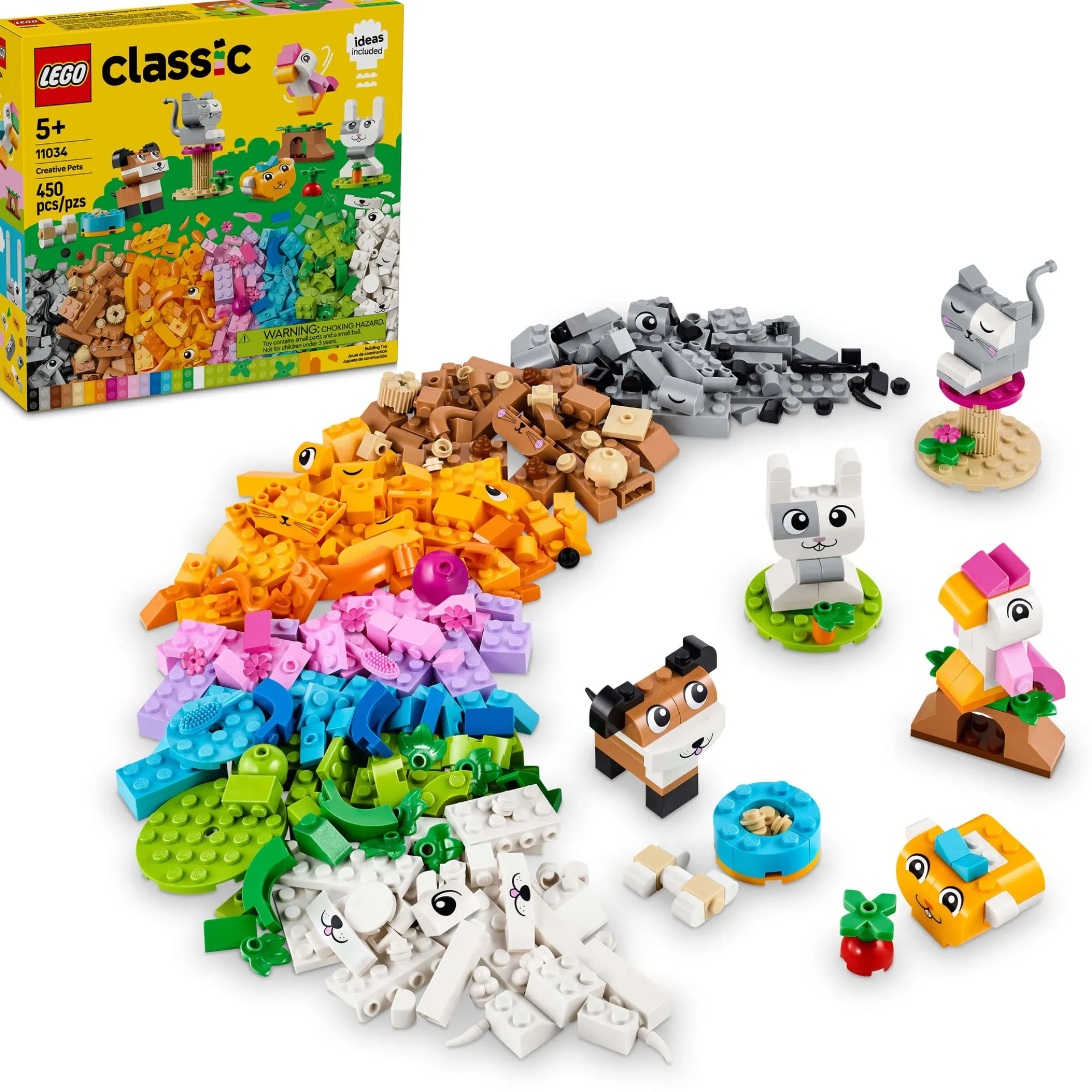 LEGO Classic Creative Pets Building Set - 450 Pieces Animal Toy 11034