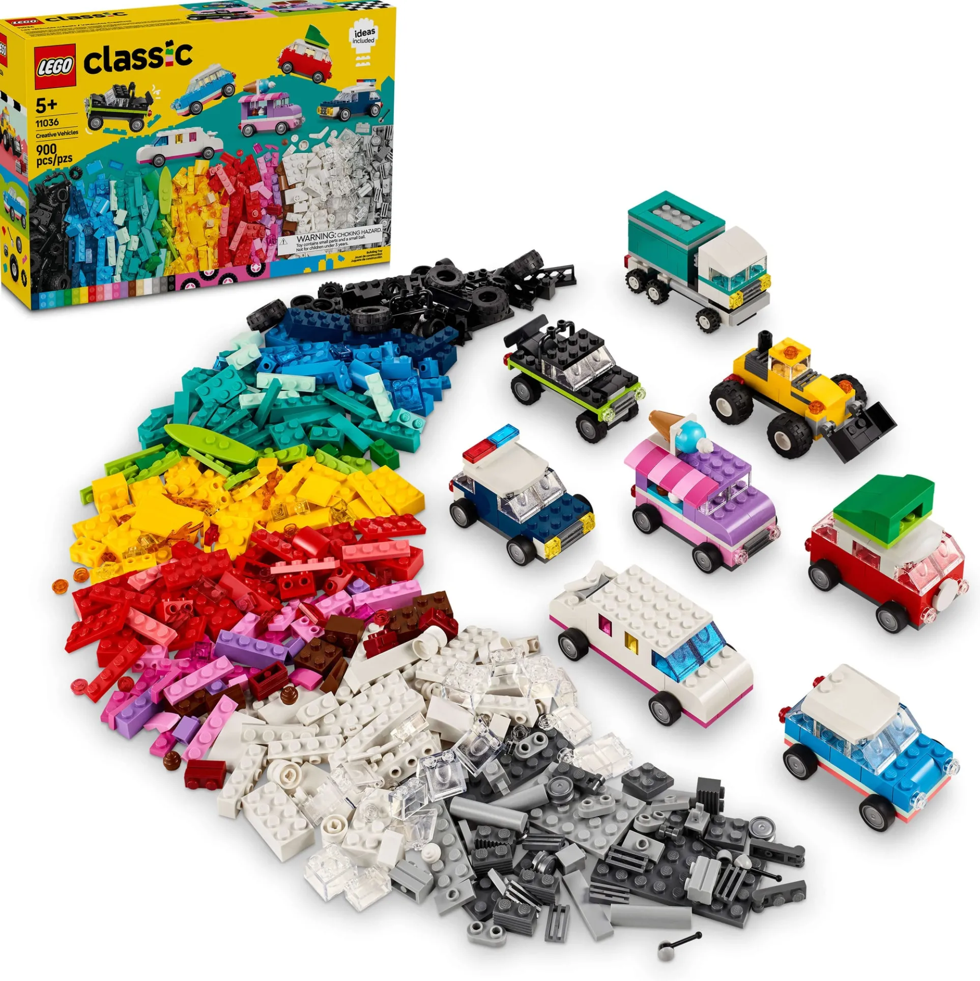 LEGO Classic 900-Piece Creative Vehicles Building Toy 11036