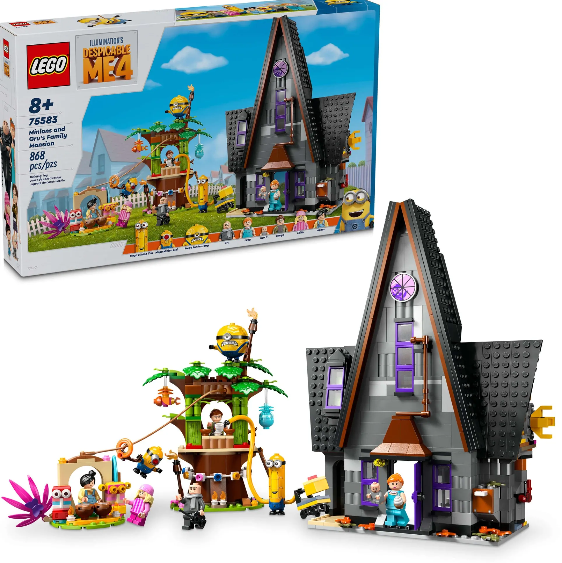 LEGO Despicable Me 4 Minions and Gru's Family Mansion 75583 Building Set