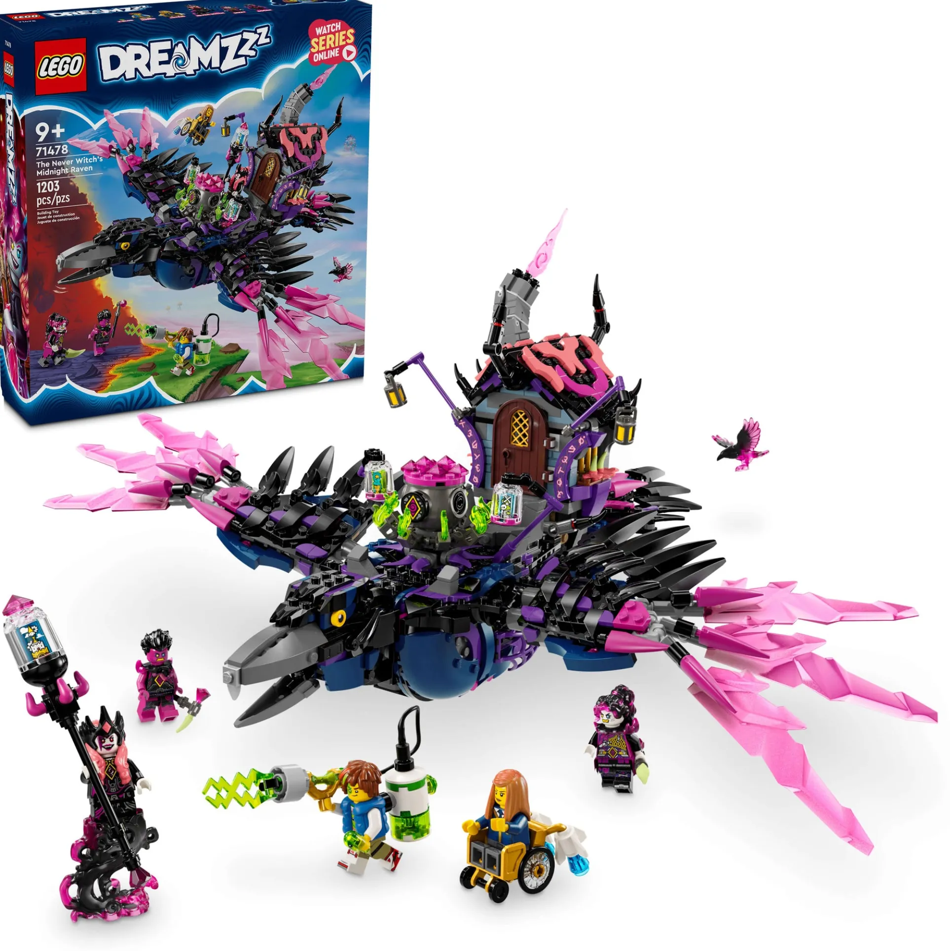 LEGO DREAMZzz™ The Never Witch’s Midnight Raven 1203-Piece Set