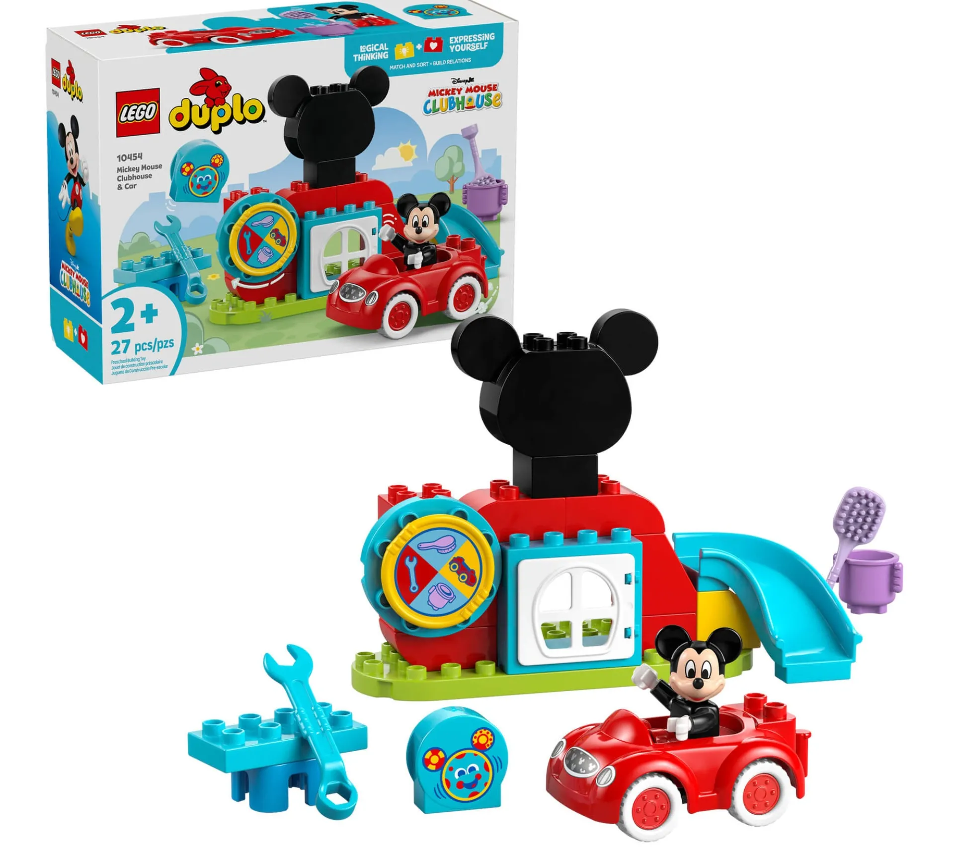 LEGO DUPLO Disney Mickey Mouse Clubhouse & Car Building Kit 10454