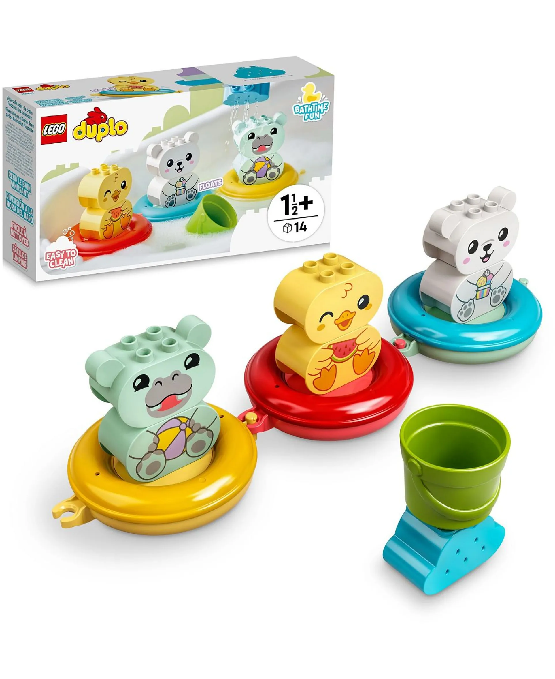 LEGO DUPLO My First Bath Time Fun: Floating Animal Train - 14 Pieces