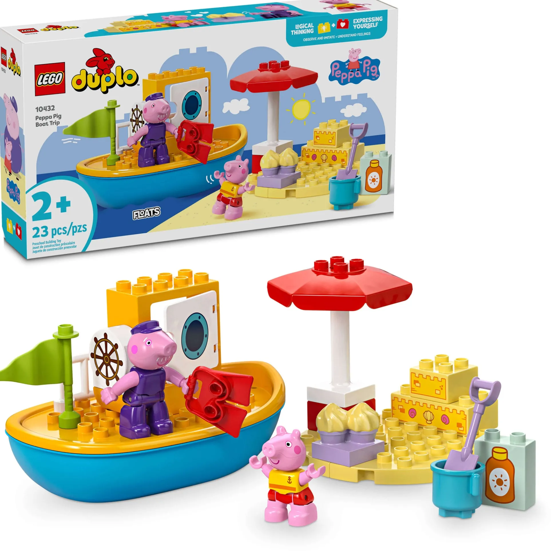 LEGO DUPLO Peppa Pig Boat Trip Playset 10432 - Beach Adventure