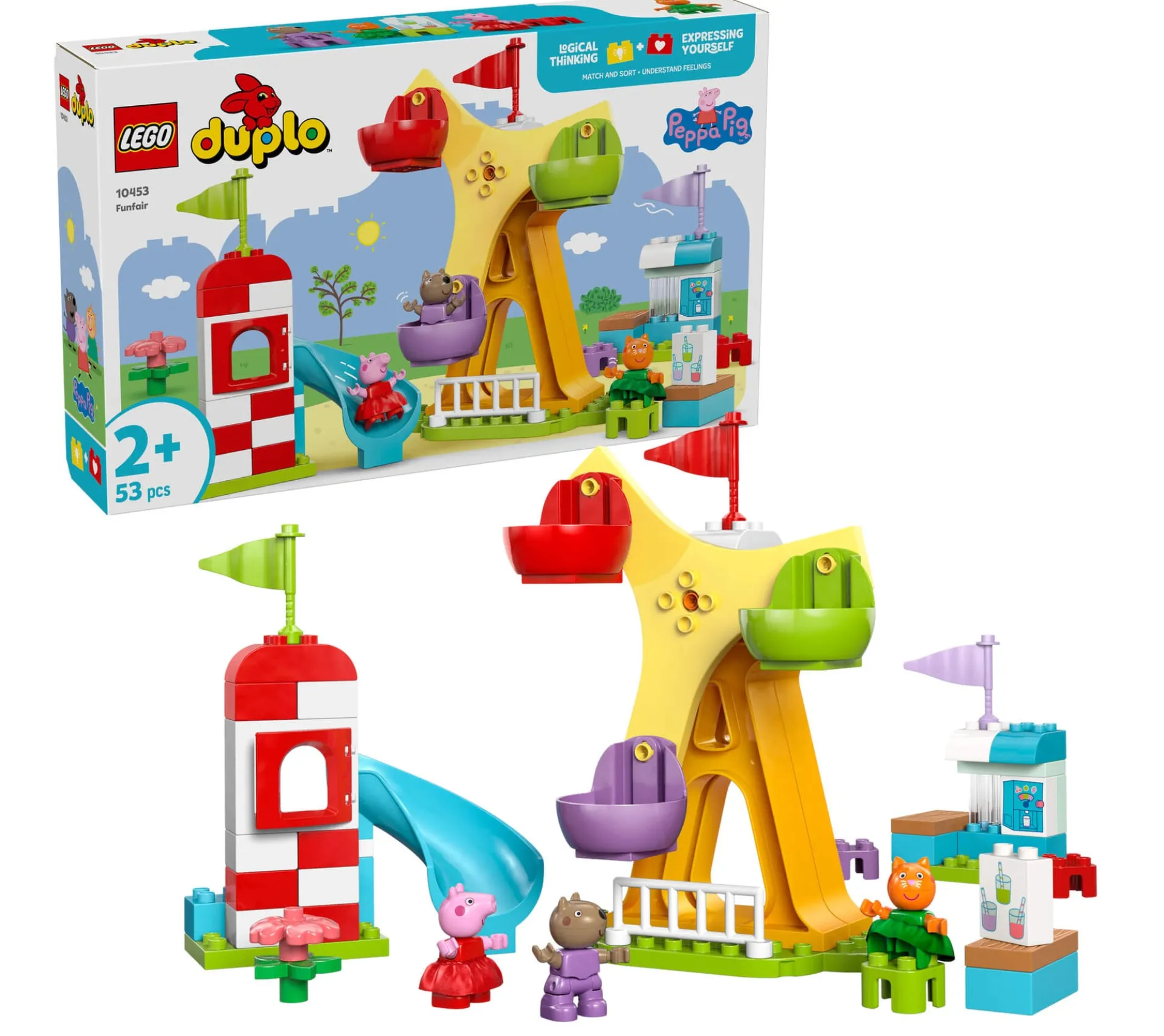 LEGO DUPLO 53-Piece Peppa Pig Funfair Amusement Park Toddler Toy