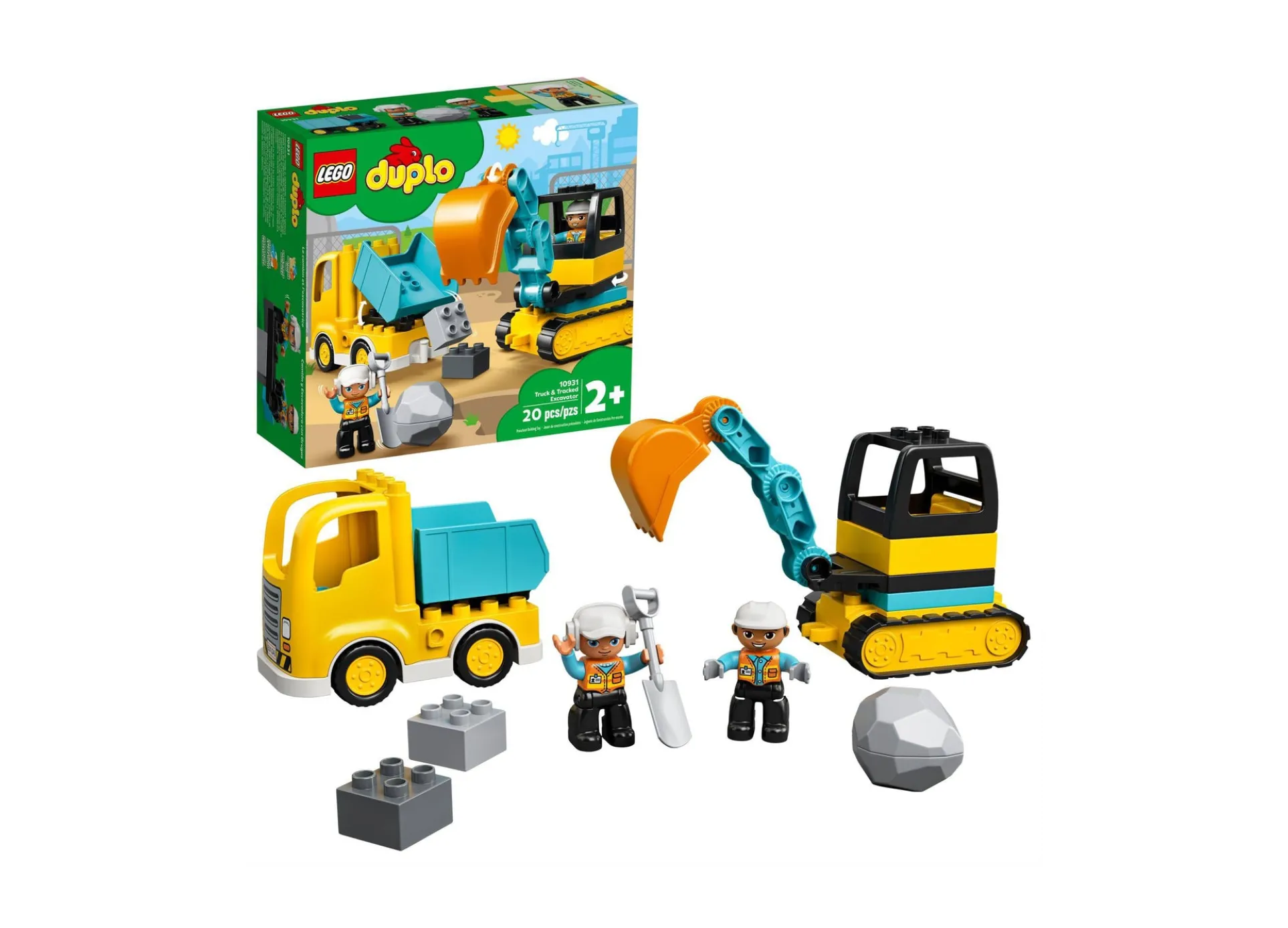 LEGO DUPLO Town Construction Truck & Excavator 10931 Building Set - 20 Pieces
