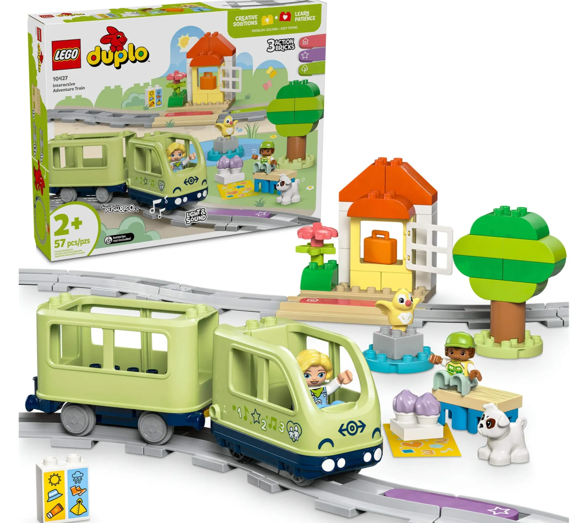 LEGO DUPLO Town 57-Piece Interactive Adventure Train Set 10427