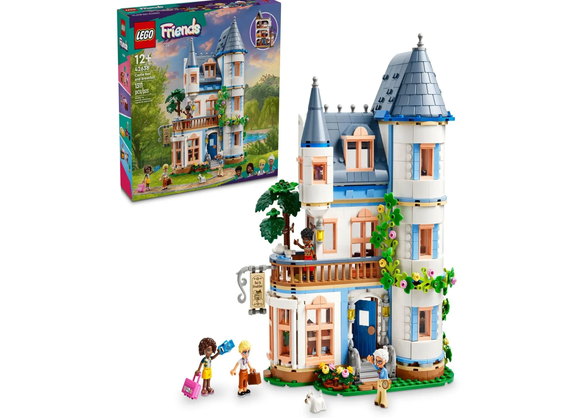 LEGO Friends Castle Bed and Breakfast 1311-Piece Playset - Mini Dolls Included