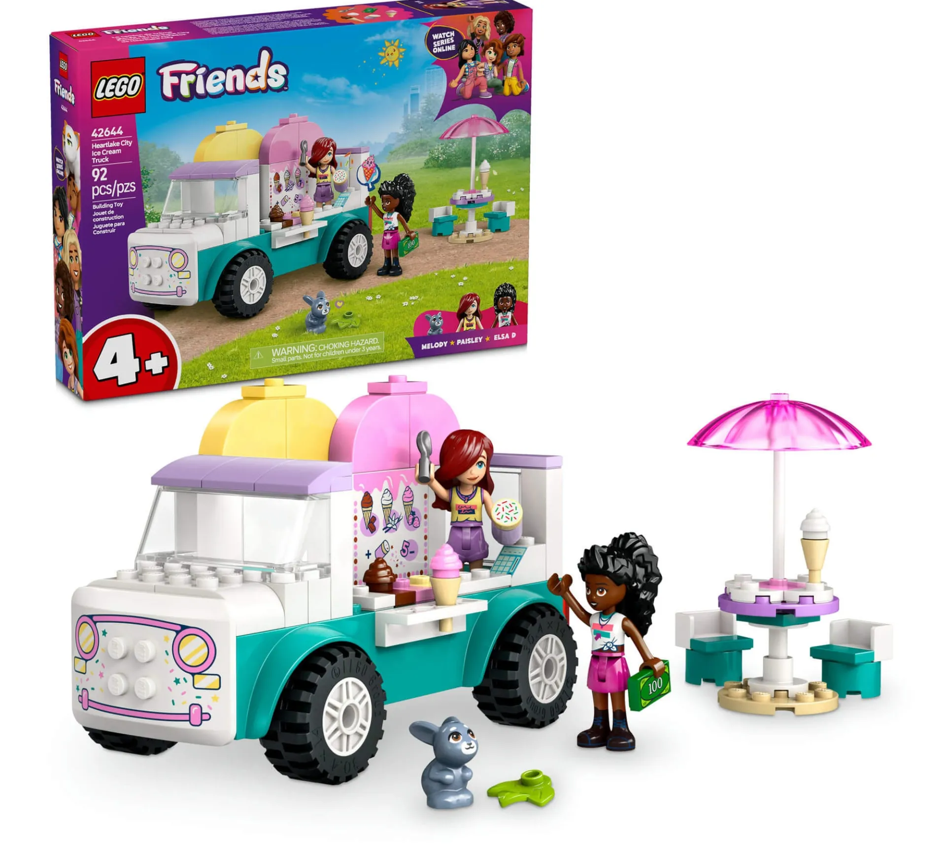 LEGO Friends Heartlake City Ice Cream Truck Building Kit - 92 Pieces