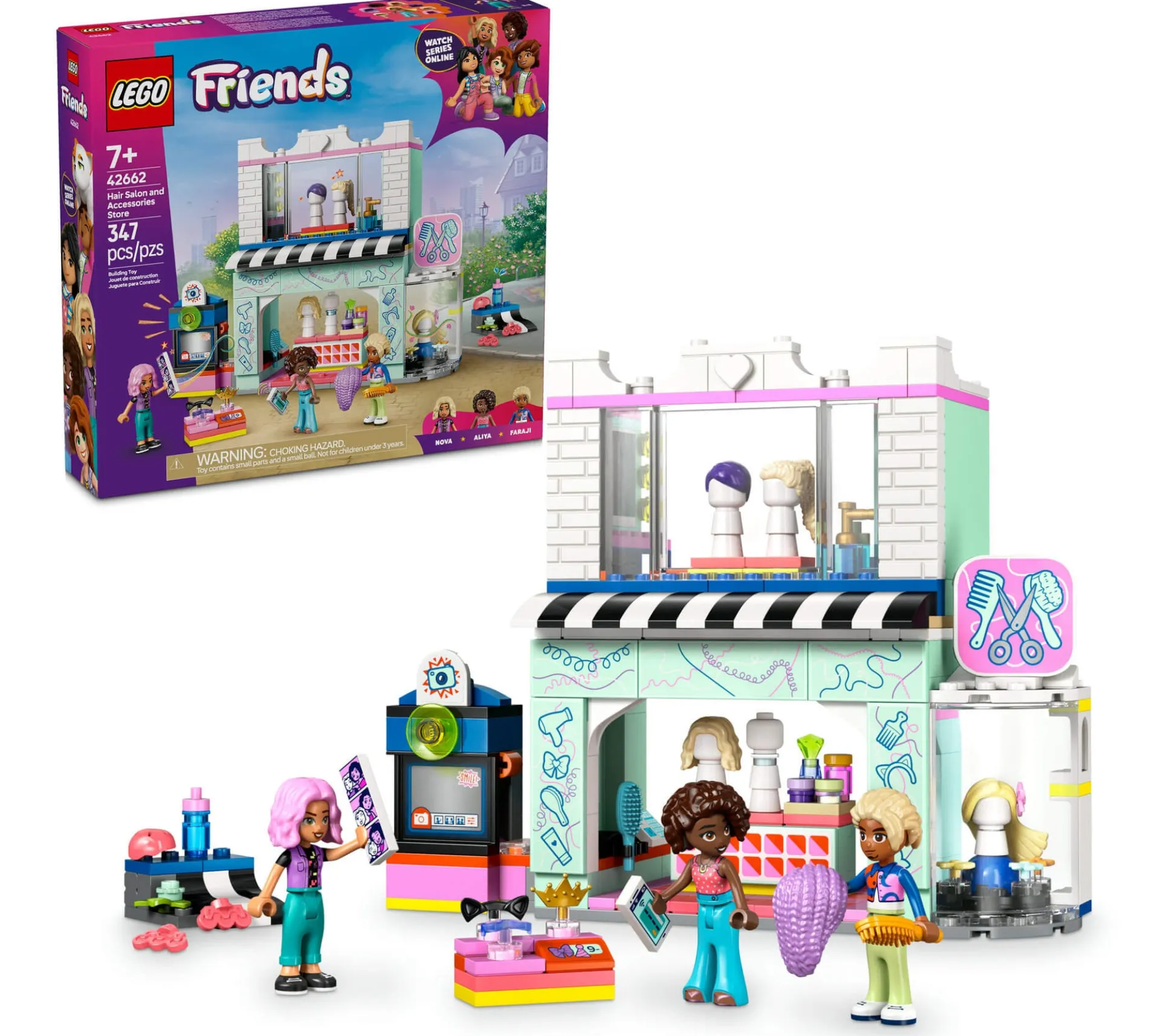 LEGO Friends 347-Piece Hair Salon Creative Building Set for Kids